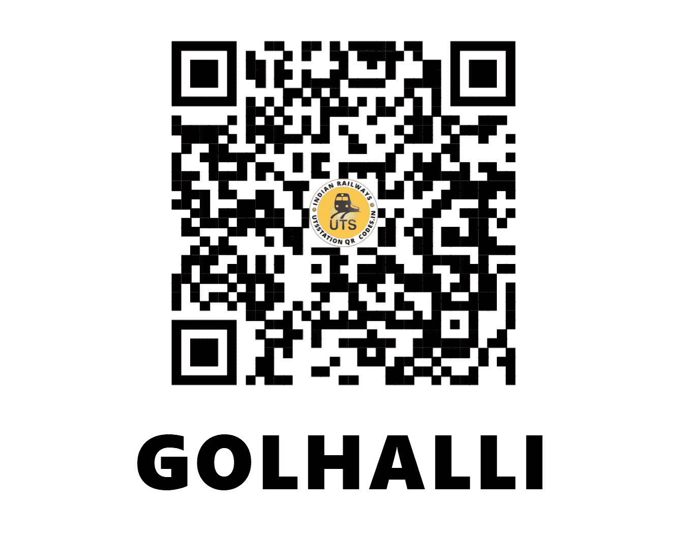 UTS QR Code for GOLHALLI - GHL (SW - KARNATAKA)