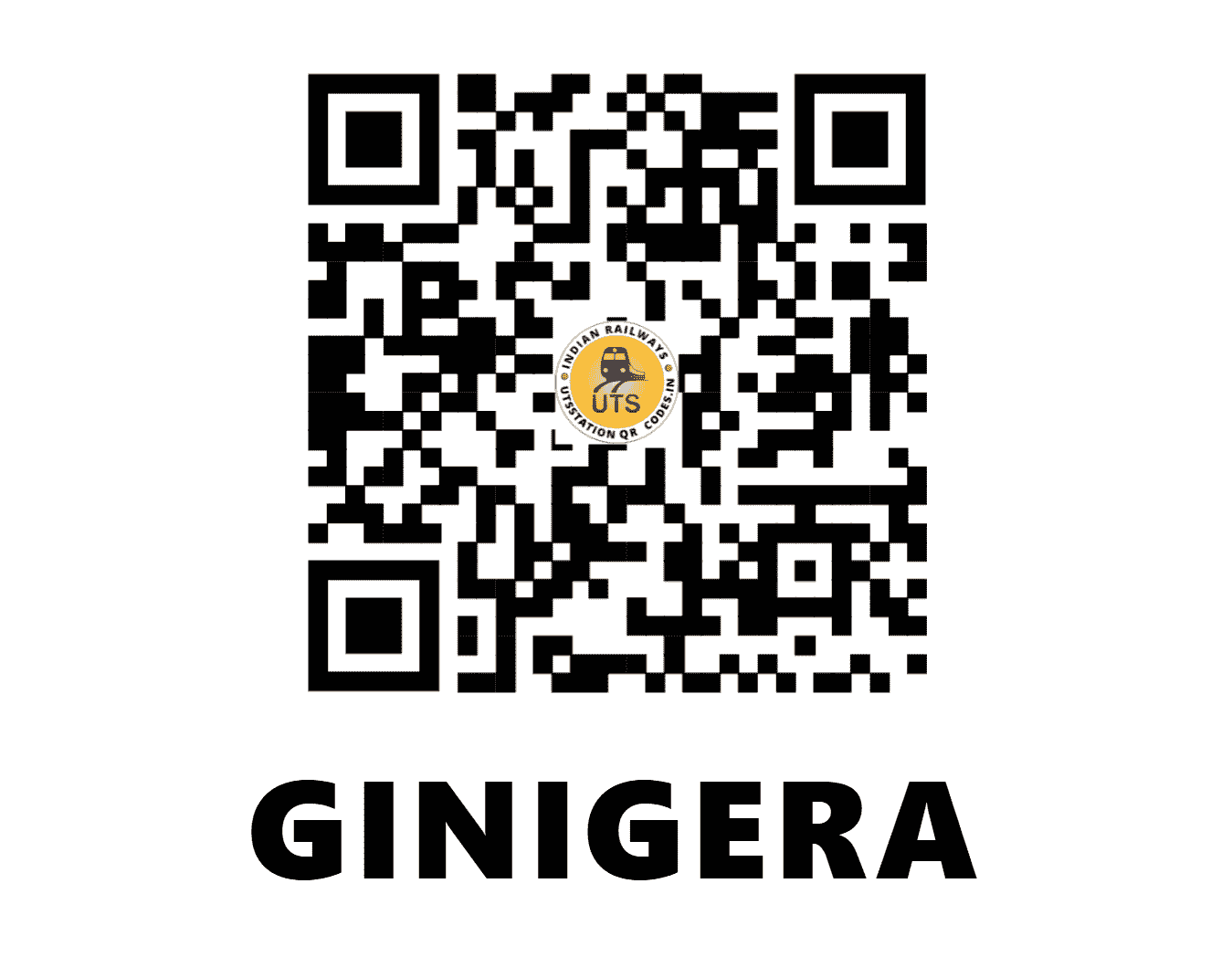 UTS QR Code for GINIGERA - GIN (SW - KARNATAKA)