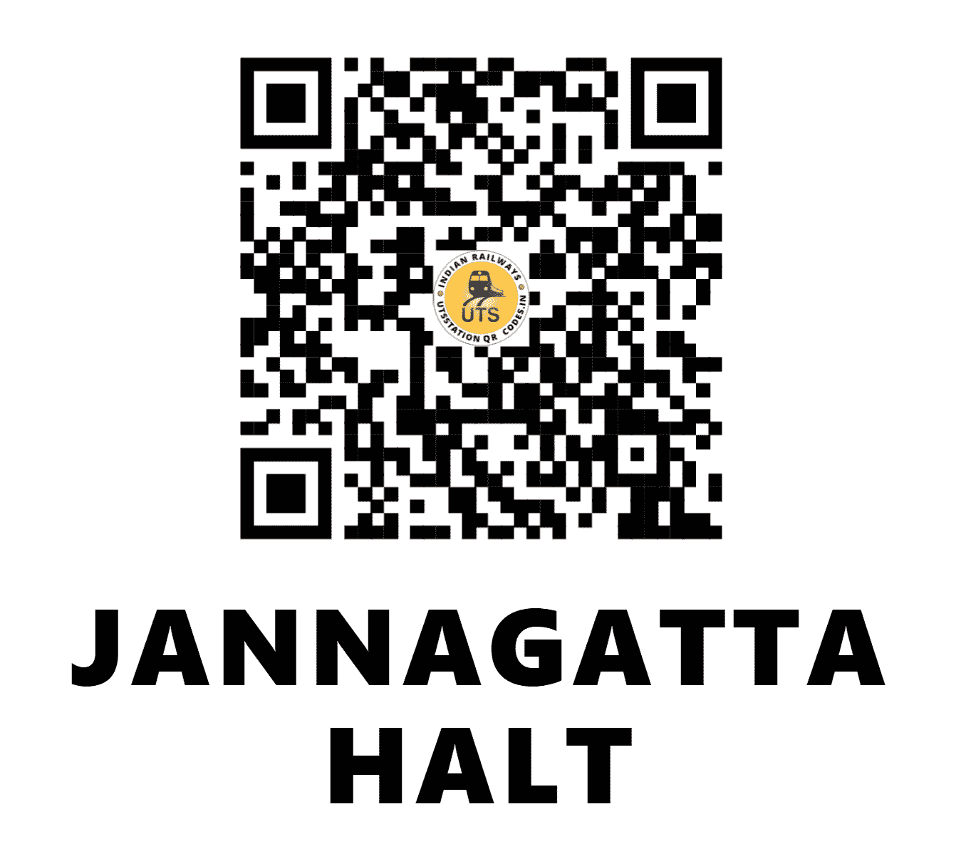 UTS QR Code for JANNAGATTA HALT - GJT (SW - KARNATAKA)
