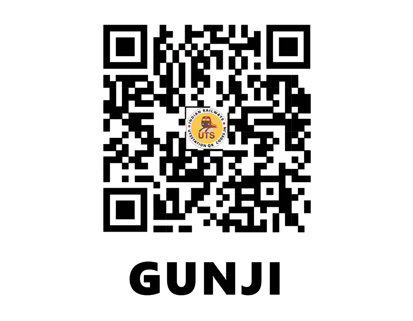UTS QR Code for GUNJI - GNJ (SW - KARNATAKA)