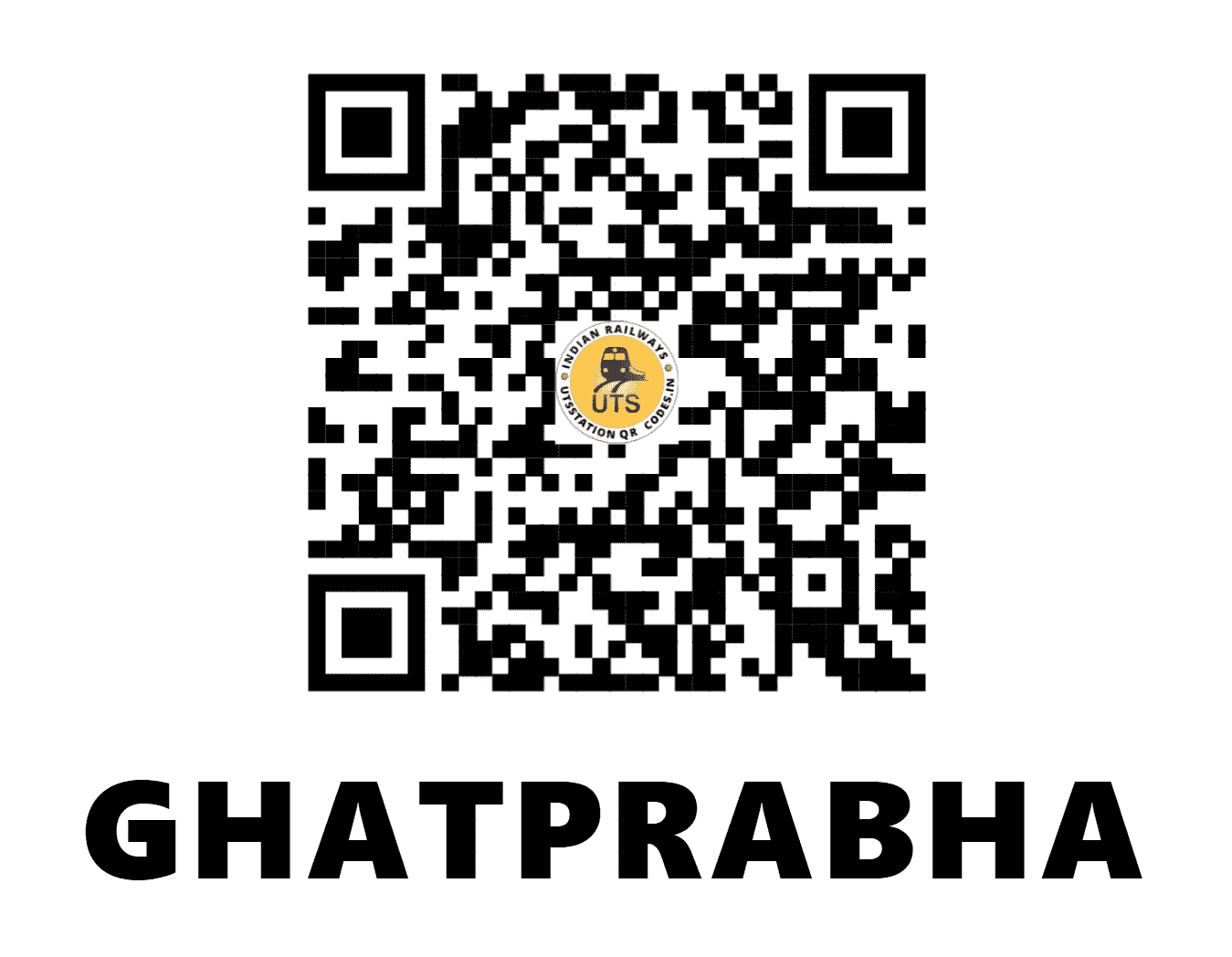 UTS QR Code for GHATPRABHA - GPB (SW - KARNATAKA)