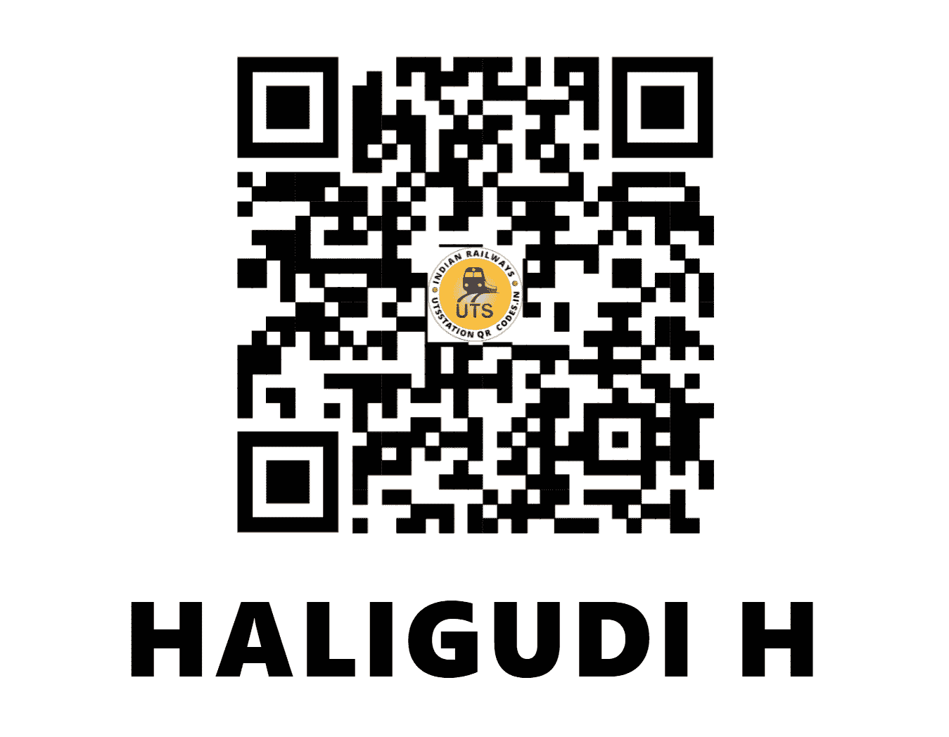UTS QR Code for HALIGUDI H - HAG (SW - KARNATAKA)