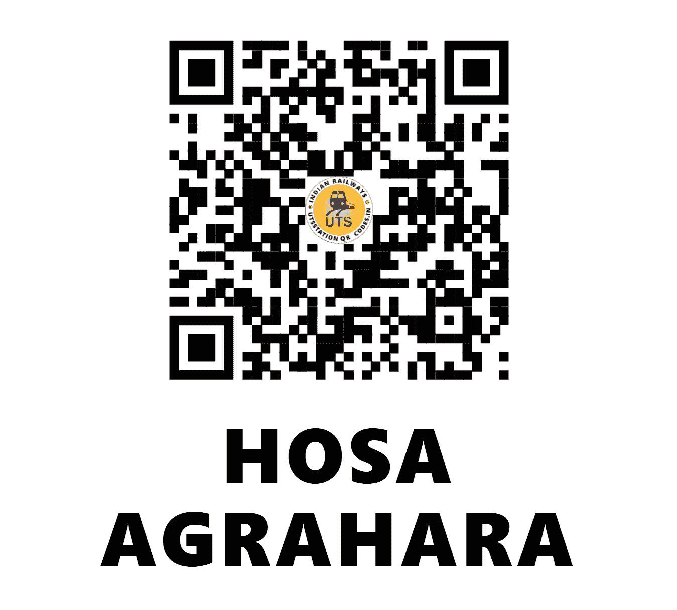 UTS QR Code for HOSA AGRAHARA - HAH (SW - KARNATAKA)