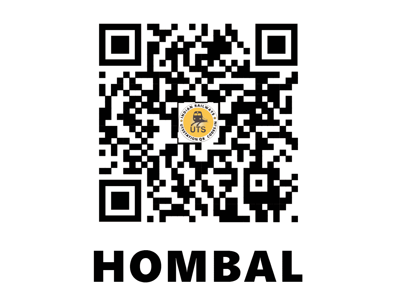 UTS QR Code for HOMBAL - HBL (SW - KARNATAKA)