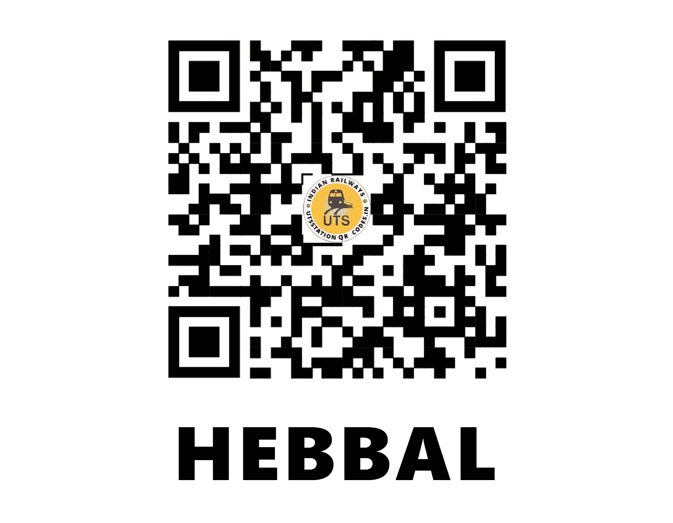 UTS QR Code for HEBBAL - HEB (SW - KARNATAKA)
