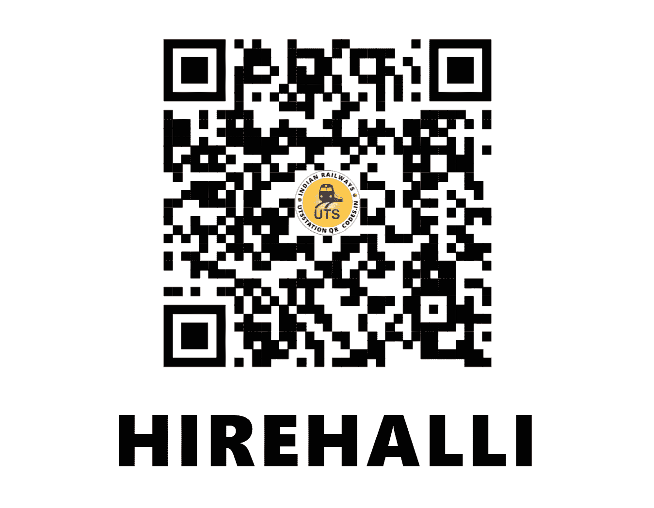 UTS QR Code for HIREHALLI - HHL (SW - KARNATAKA)