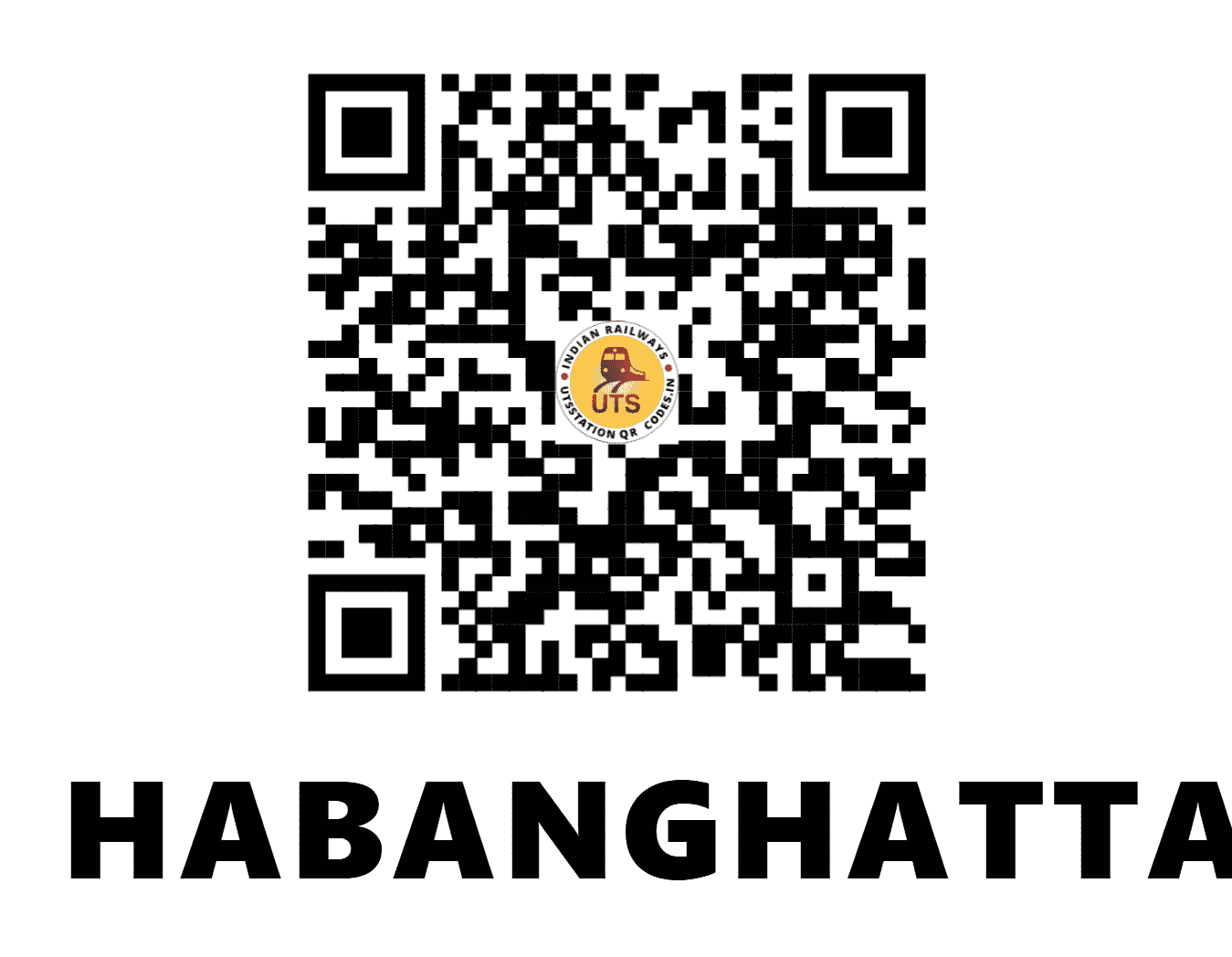 UTS QR Code for HABANGHATTA - HHT (SW - KARNATAKA)