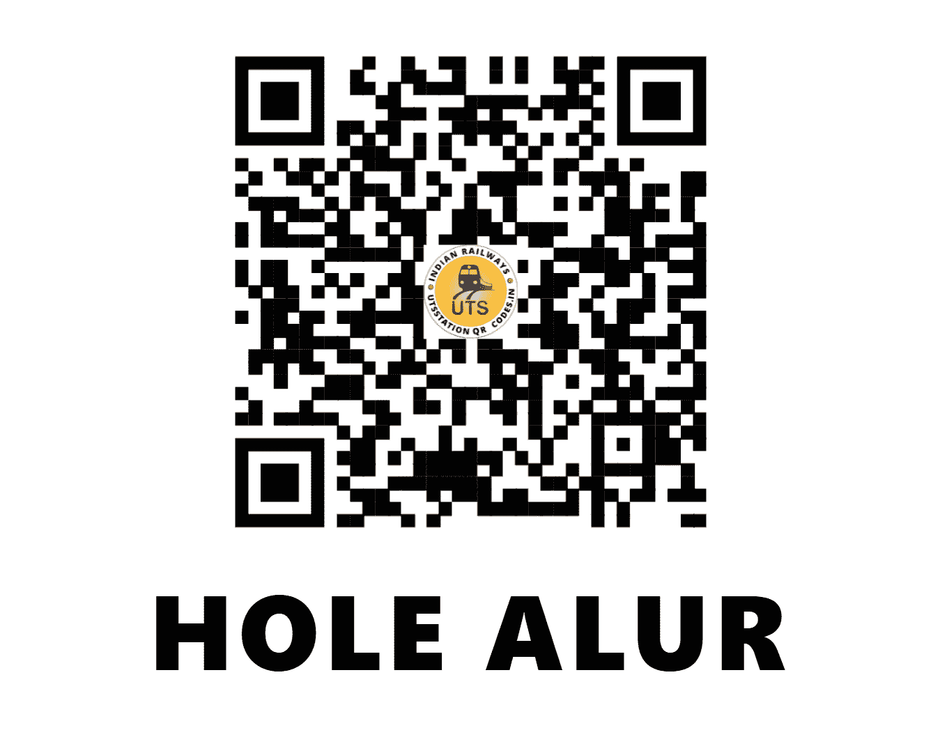 UTS QR Code for HOLE ALUR - HLAR (SW - KARNATAKA)