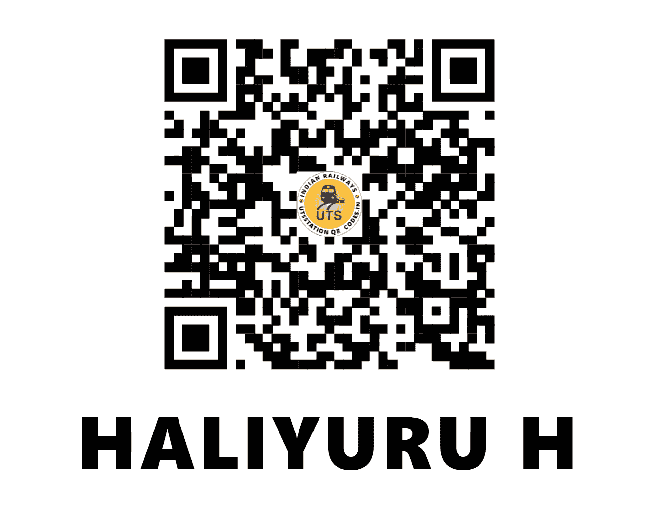 UTS QR Code for HALIYURU H - HLV (SW - KARNATAKA)