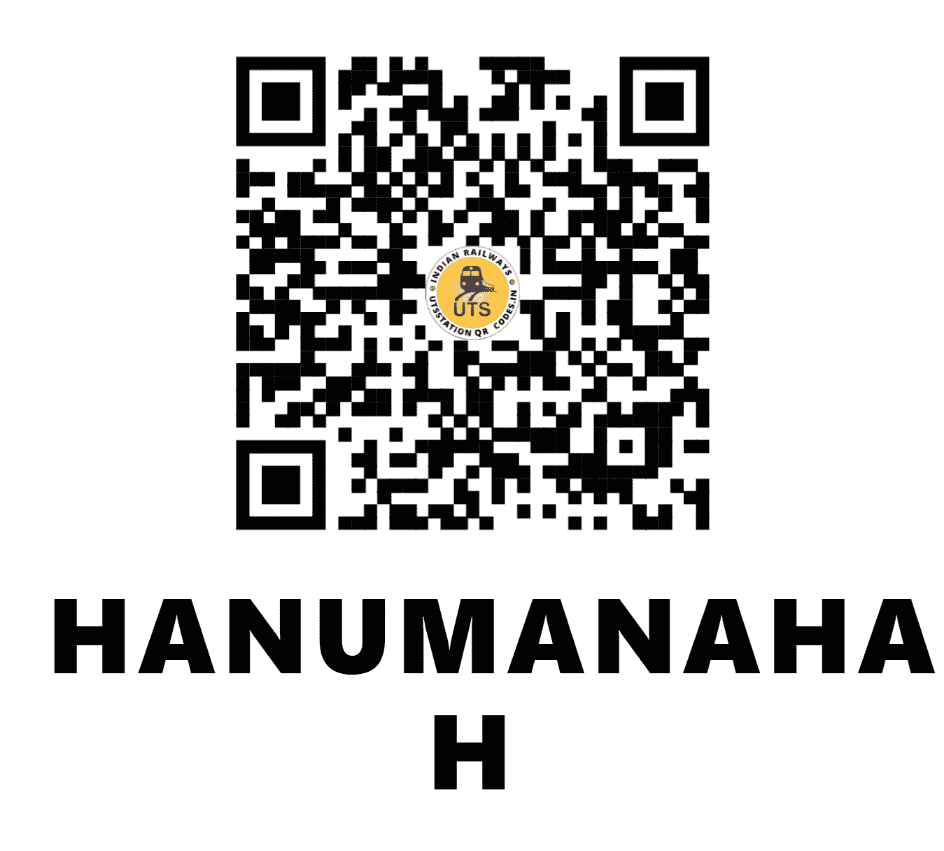 UTS QR Code for HANUMANAHALI H - HNH (SW - KARNATAKA)