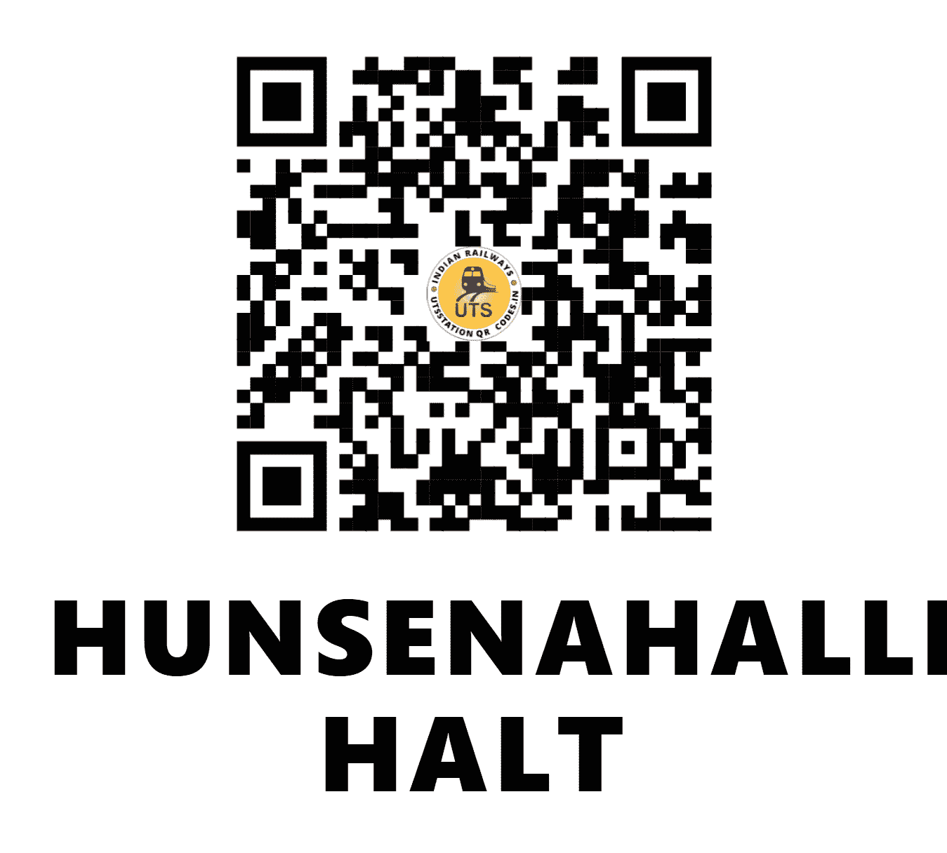 UTS QR Code for HUNSENAHALLI HALT - HUN (SW - KARNATAKA)
