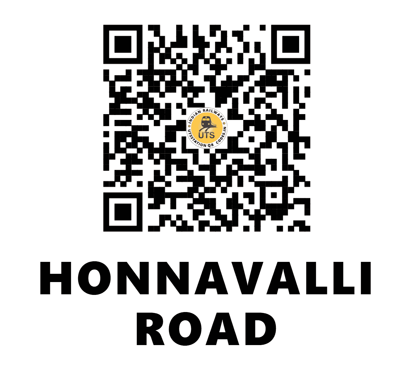 UTS QR Code for HONNAVALLI ROAD - HVL (SW - KARNATAKA)