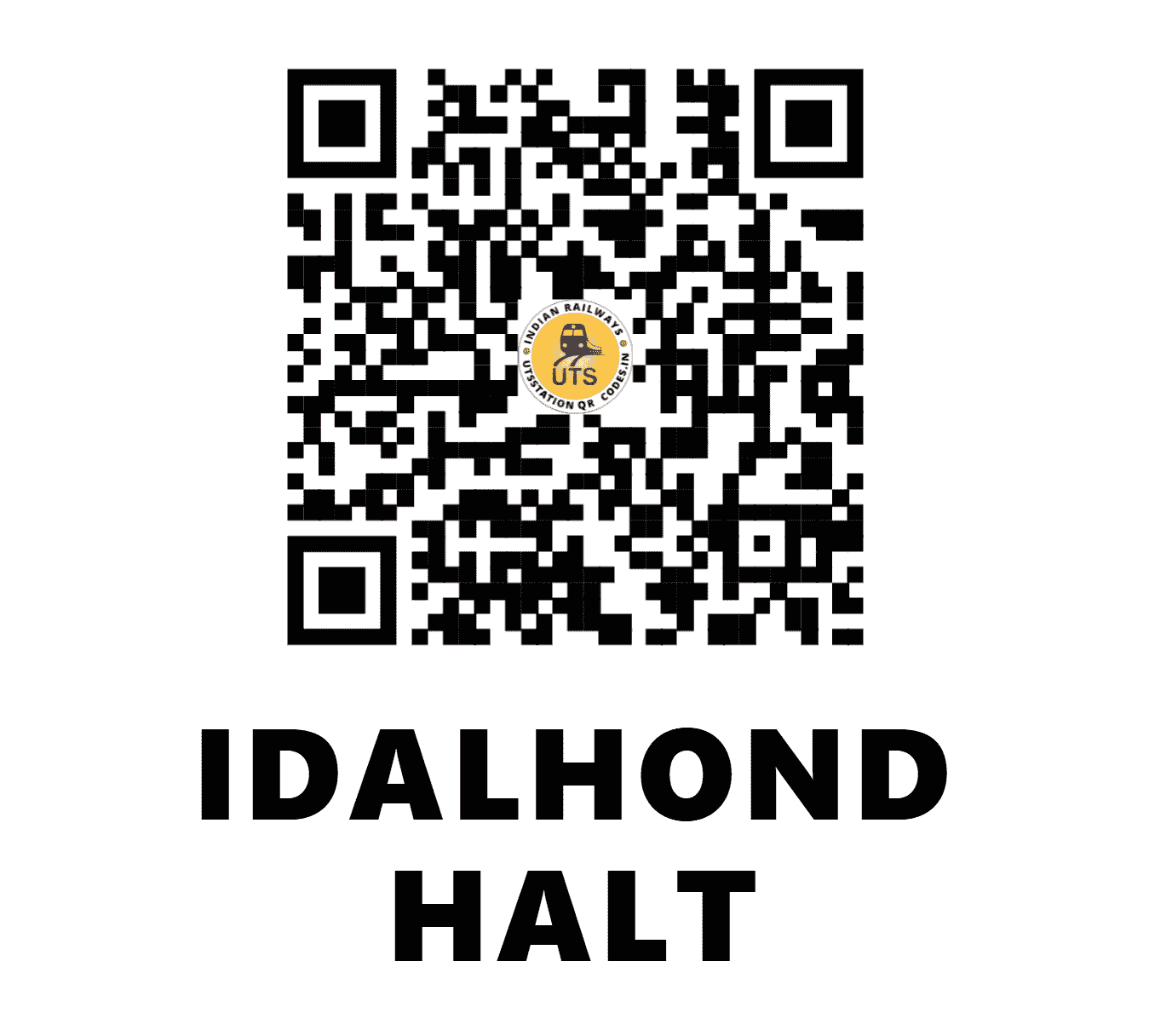 UTS QR Code for IDALHOND HALT - IDJ (SW - KARNATAKA)