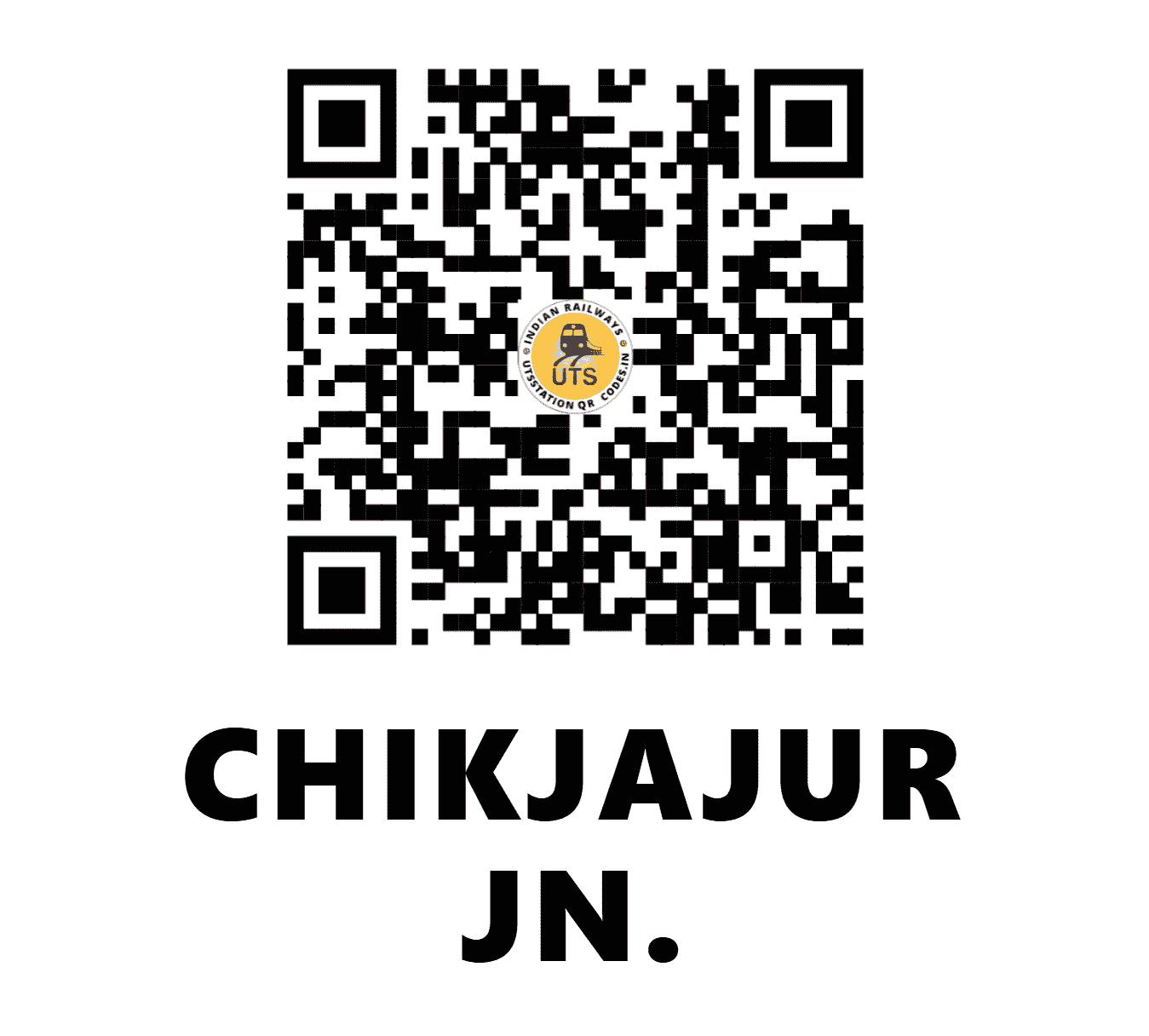 UTS QR Code for CHIKJAJUR JN. - JRU (SW - KARNATAKA)