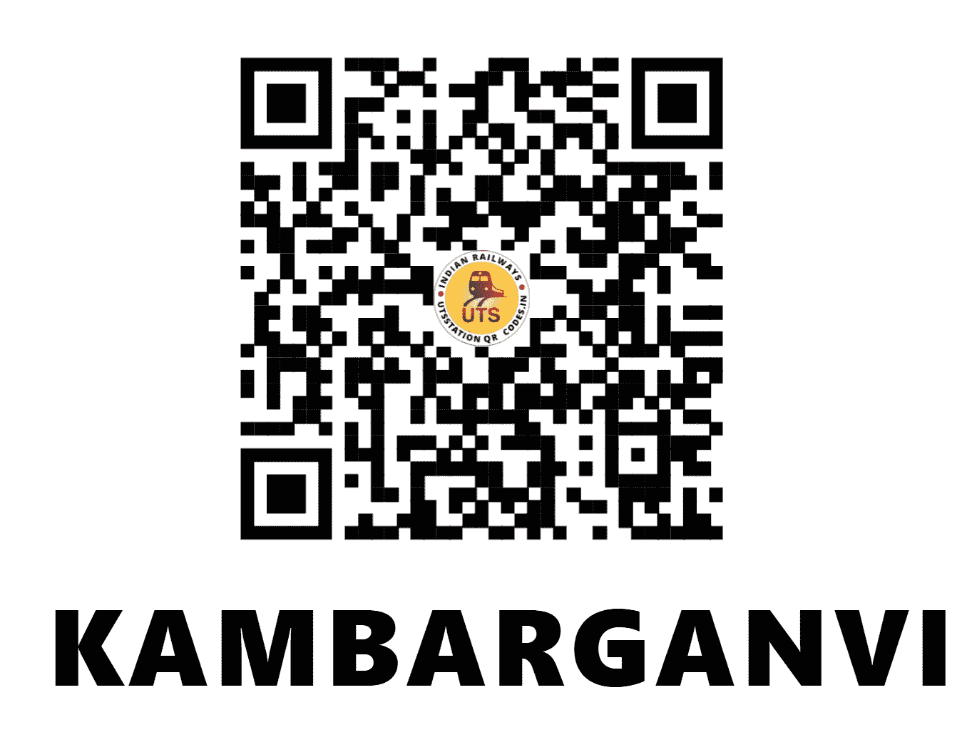 UTS QR Code for KAMBARGANVI - KBI (SW - KARNATAKA)