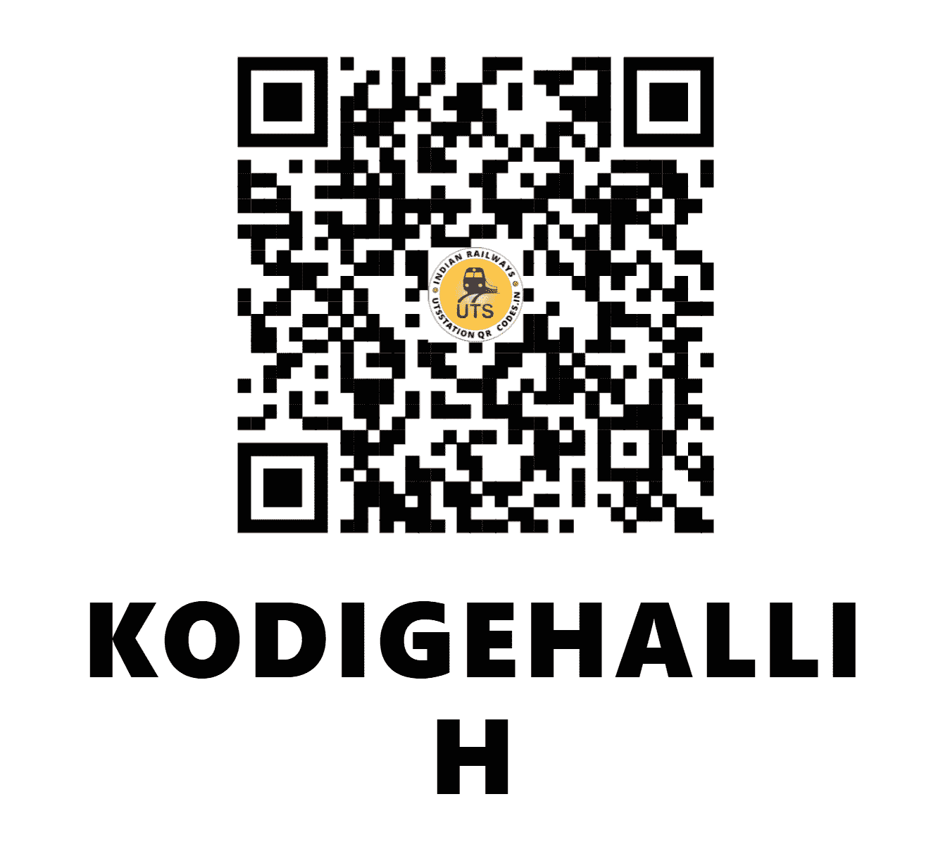 UTS QR Code for KODIGEHALLI H - KDGH (SW - KARNATAKA)