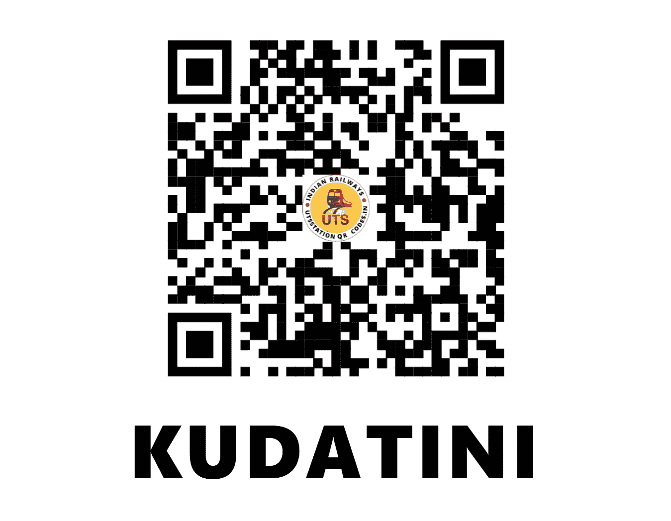 UTS QR Code for KUDATINI - KDN (SW - KARNATAKA)