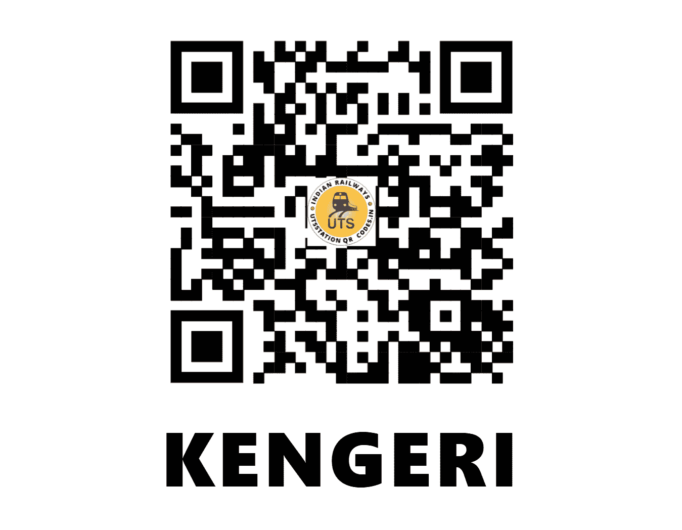 UTS QR Code for KENGERI - KGI (SW - KARNATAKA)