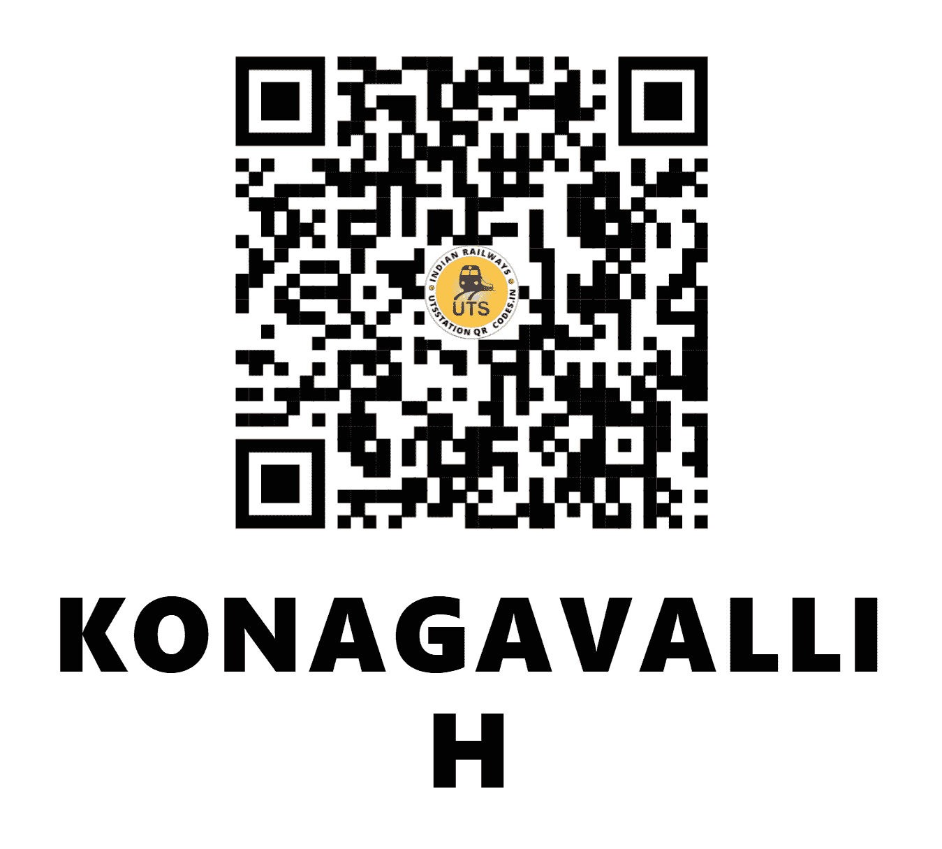 UTS QR Code for KONAGAVALLI H - KGVE (SW - KARNATAKA)