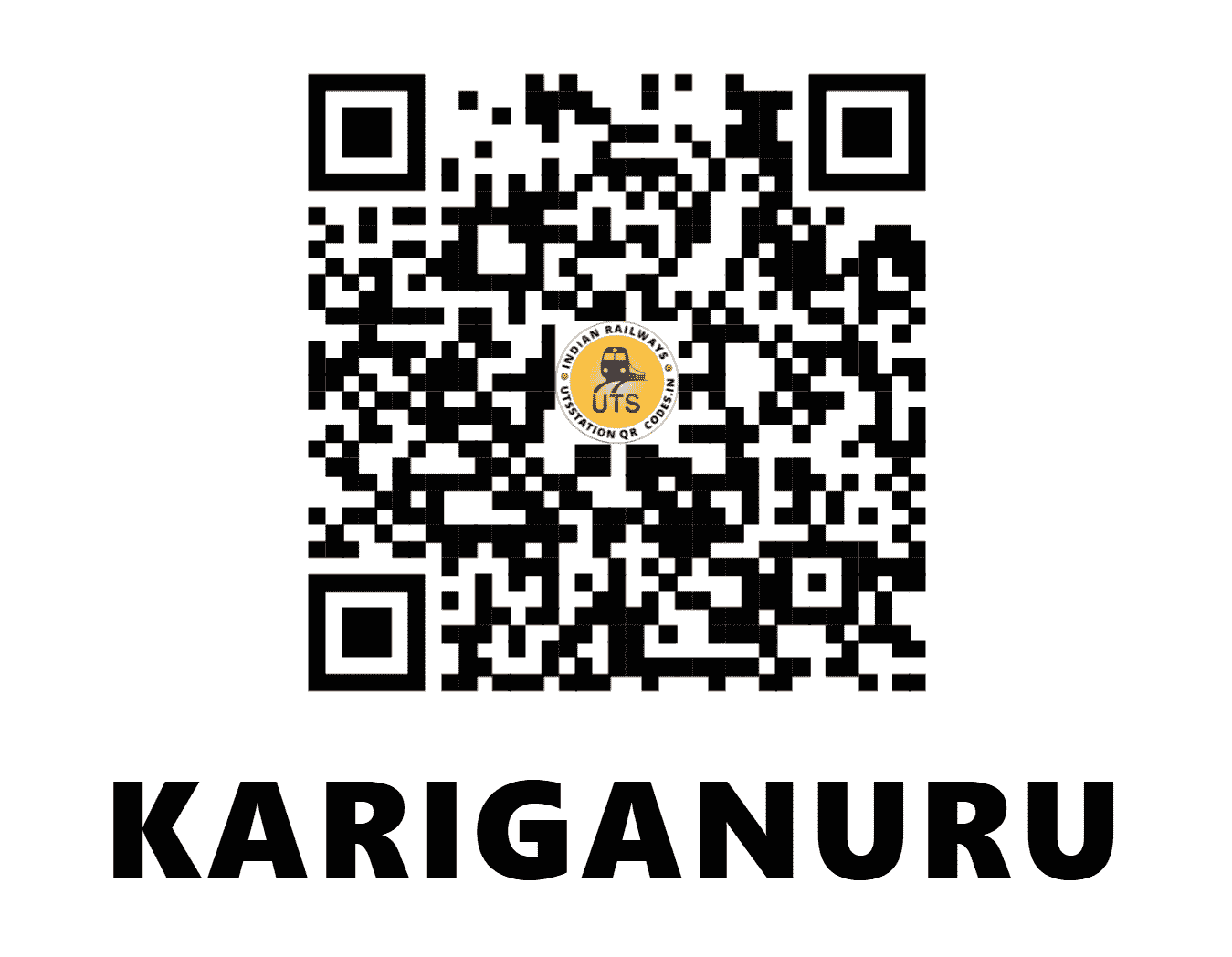 UTS QR Code for KARIGANURU - KGW (SW - KARNATAKA)