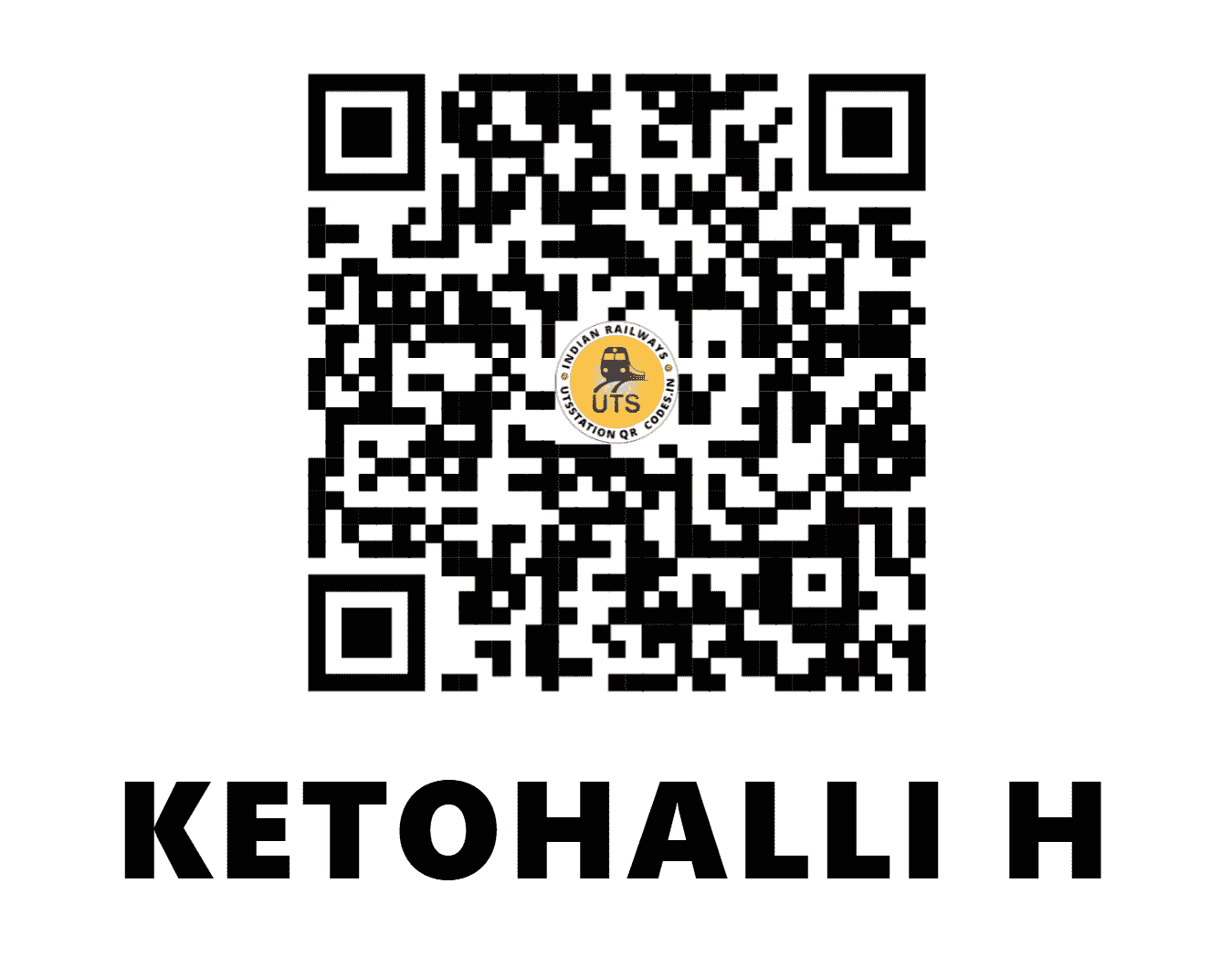 UTS QR Code for KETOHALLI H - KHLL (SW - KARNATAKA)