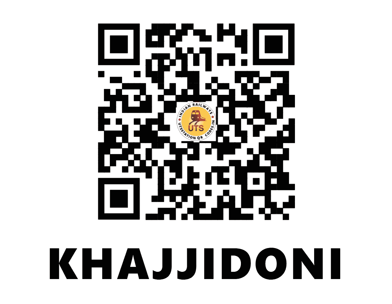 UTS QR Code for KHAJJIDONI - KJDI (SW - KARNATAKA)
