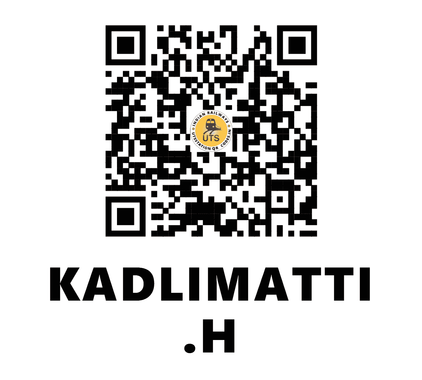 UTS QR Code for KADLIMATTI .H - KLM (SW - KARNATAKA)