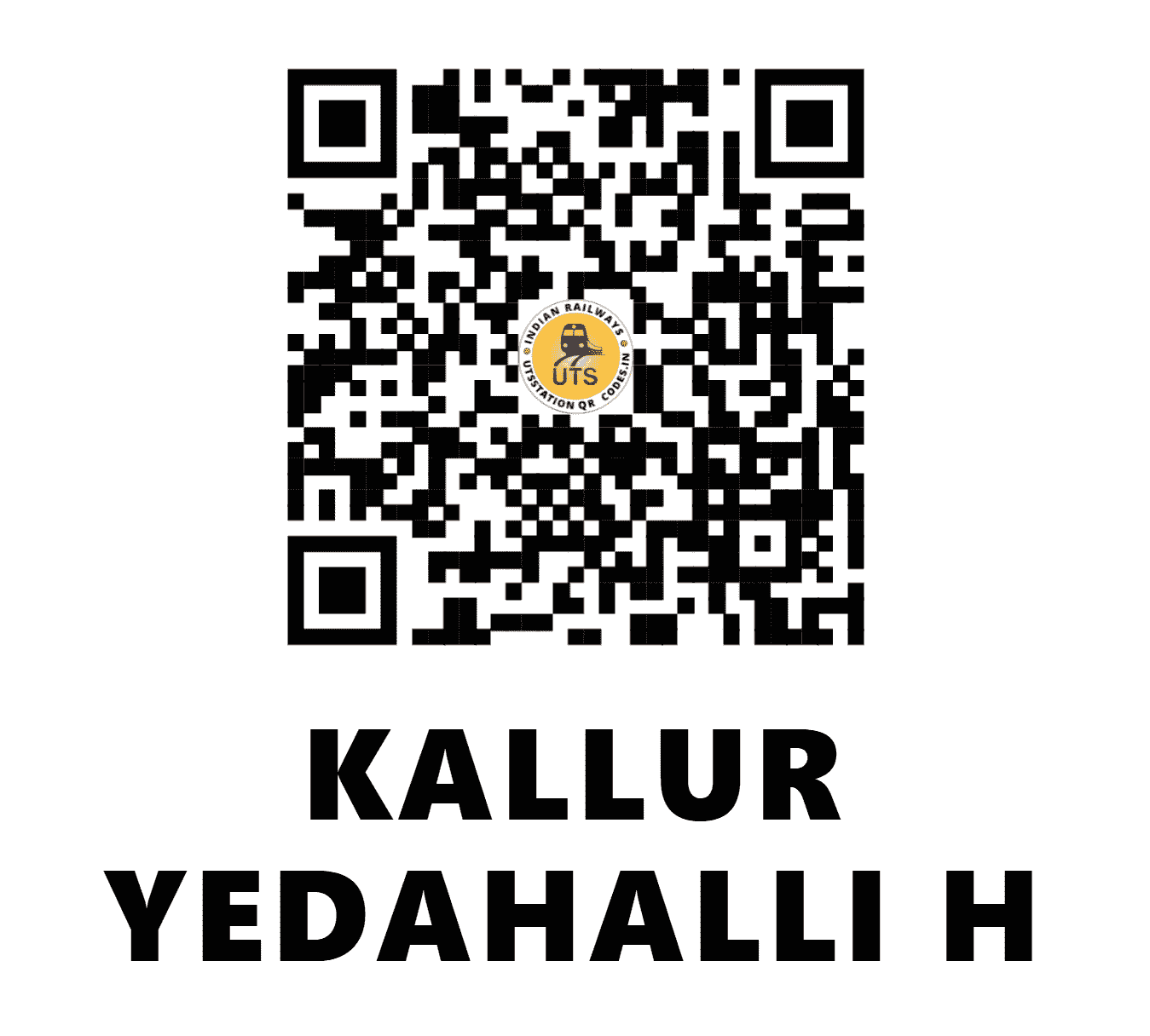 UTS QR Code for KALLUR YEDAHALLI H - KLYH (SW - KARNATAKA)
