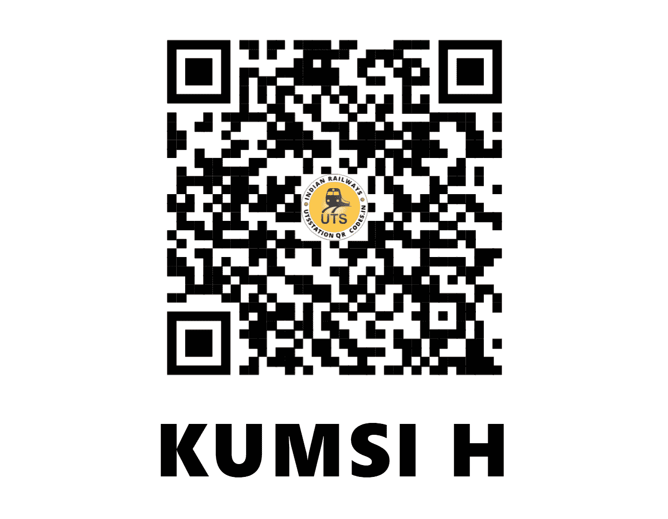 UTS QR Code for KUMSI H - KMSI (SW - KARNATAKA)