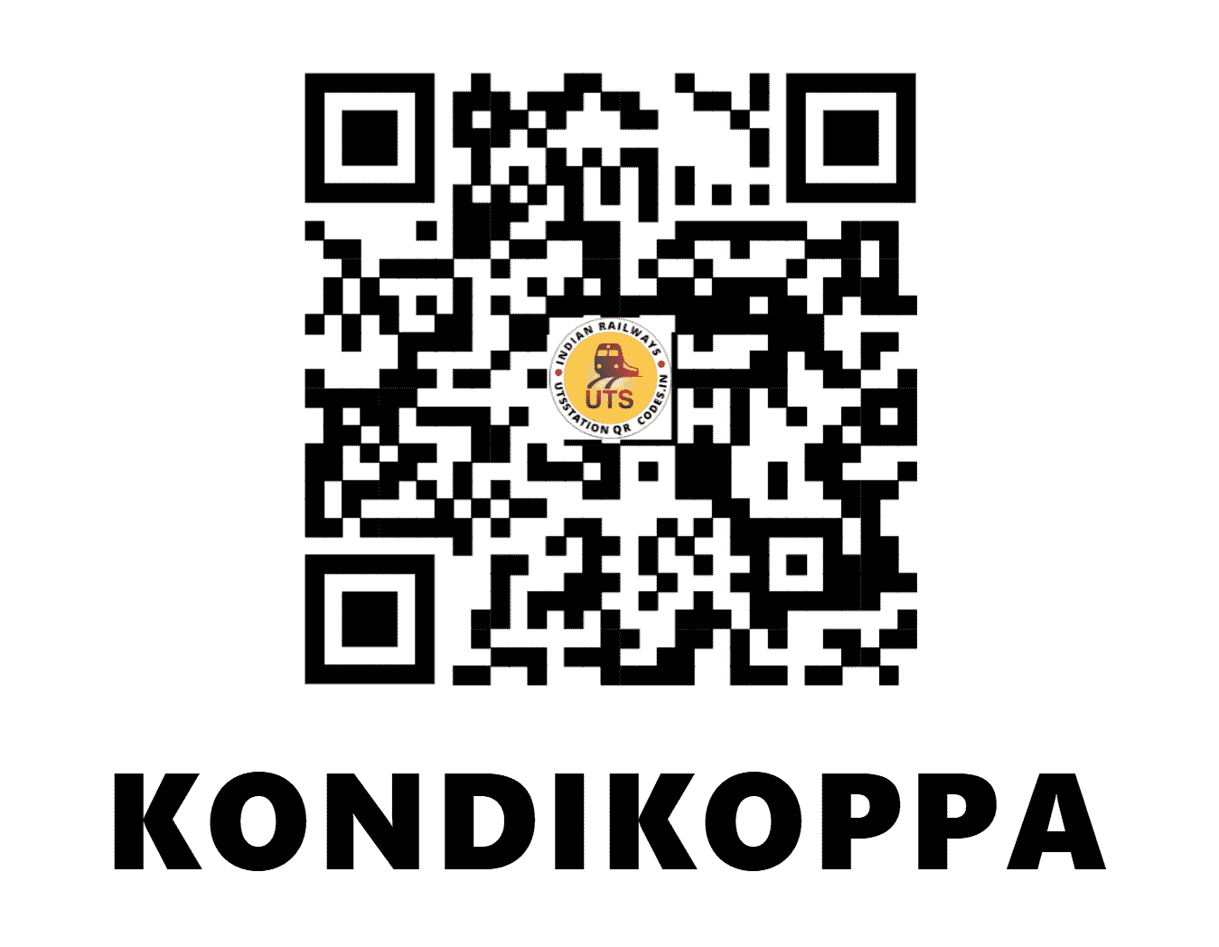 UTS QR Code for KONDIKOPPA - KNKP (SW - KARNATAKA)