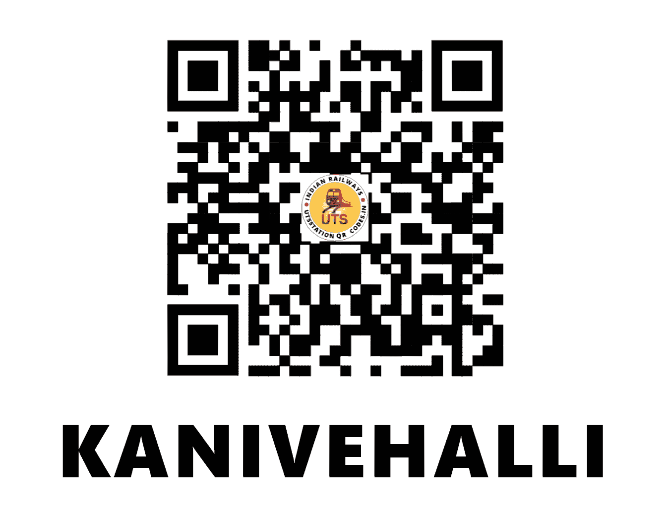 UTS QR Code for KANIVEHALLI - KNVH (SW - KARNATAKA)