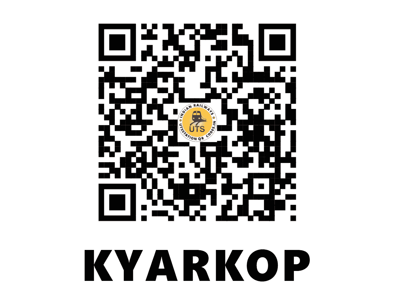 UTS QR Code for KYARKOP - KRKP (SW - KARNATAKA)