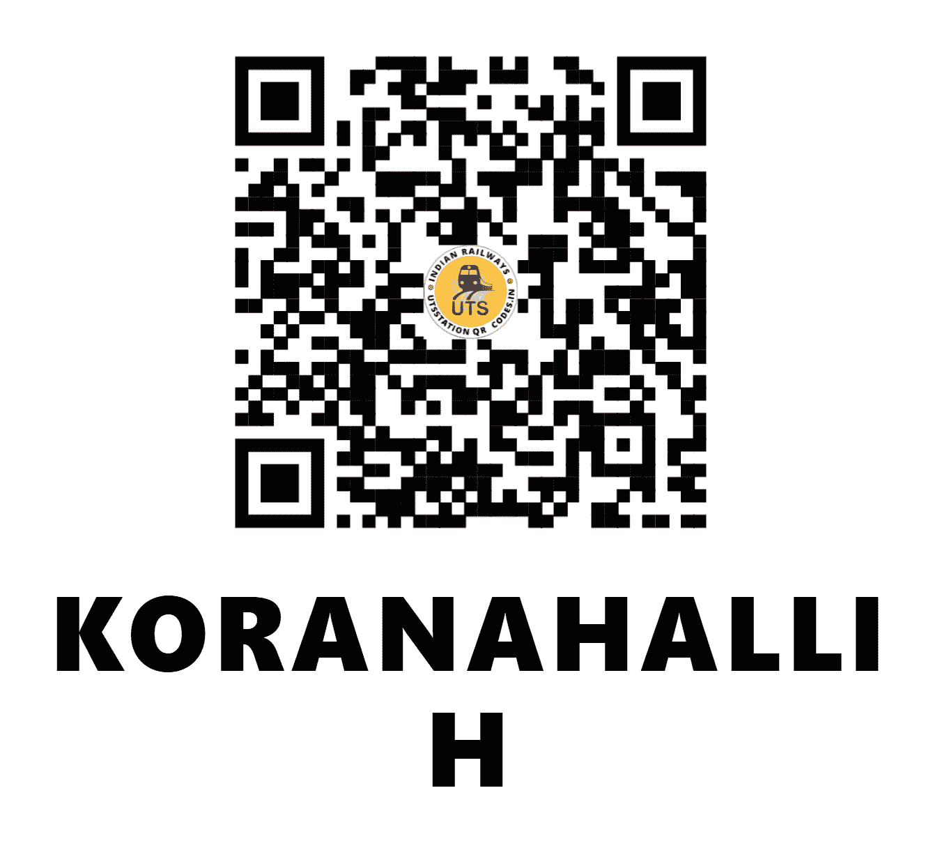 UTS QR Code for KORANAHALLI H - KRNH (SW - KARNATAKA)