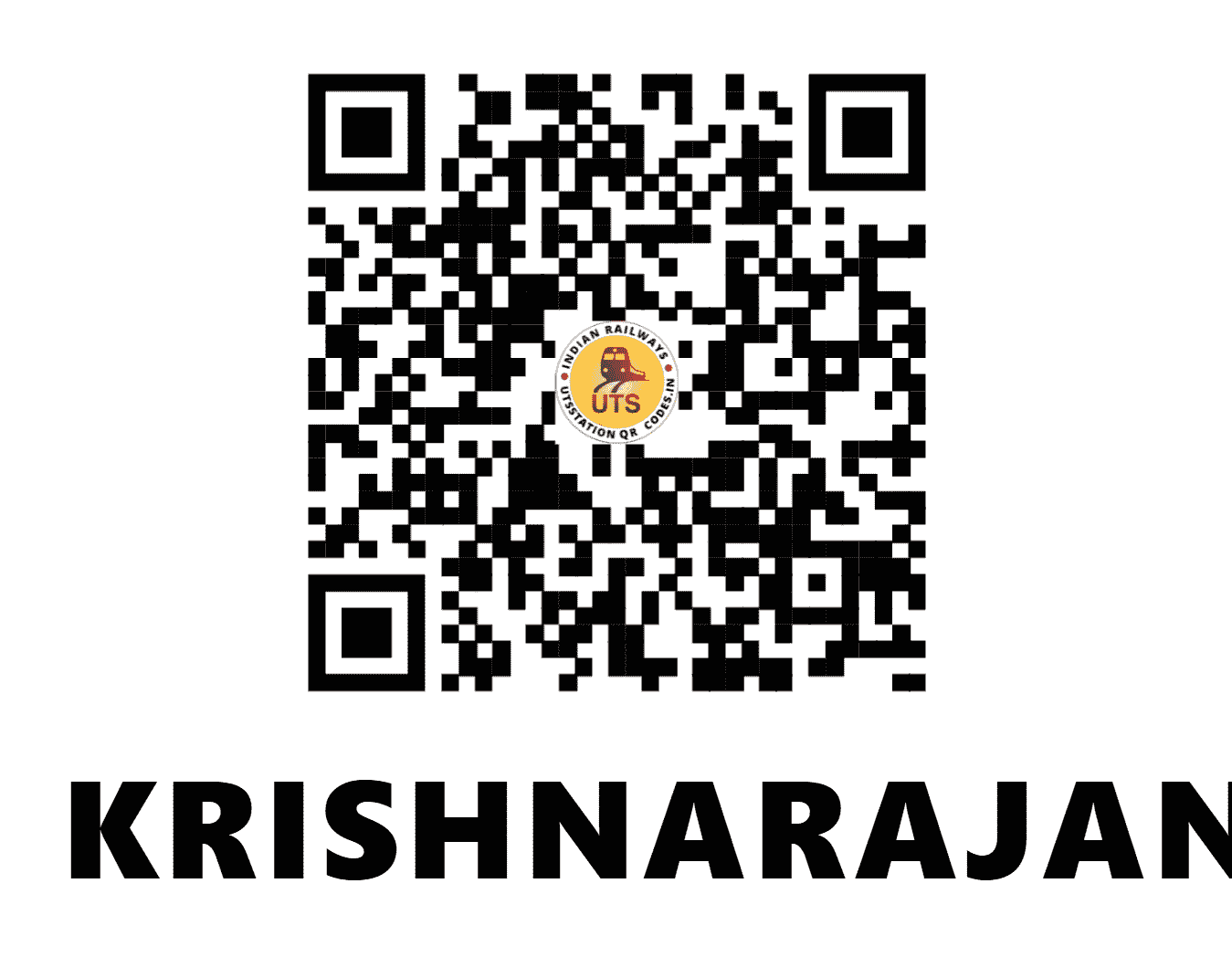 UTS QR Code for KRISHNARAJANAGAR - KRNR (SW - KARNATAKA)