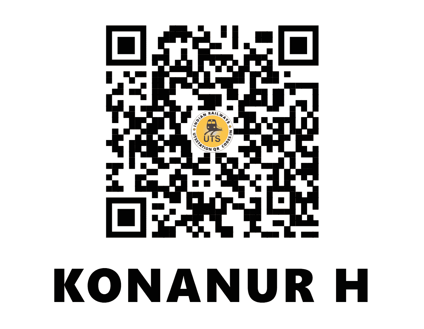 UTS QR Code for KONANUR H - KRNU (SW - KARNATAKA)