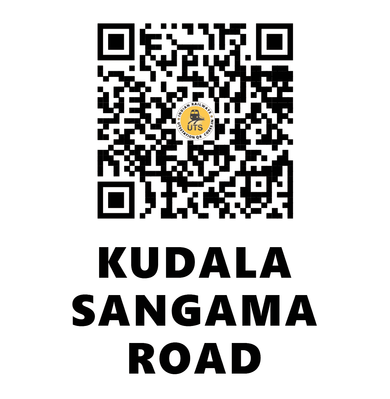 UTS QR Code for KUDALA SANGAMA ROAD - KSAR (SW - KARNATAKA)