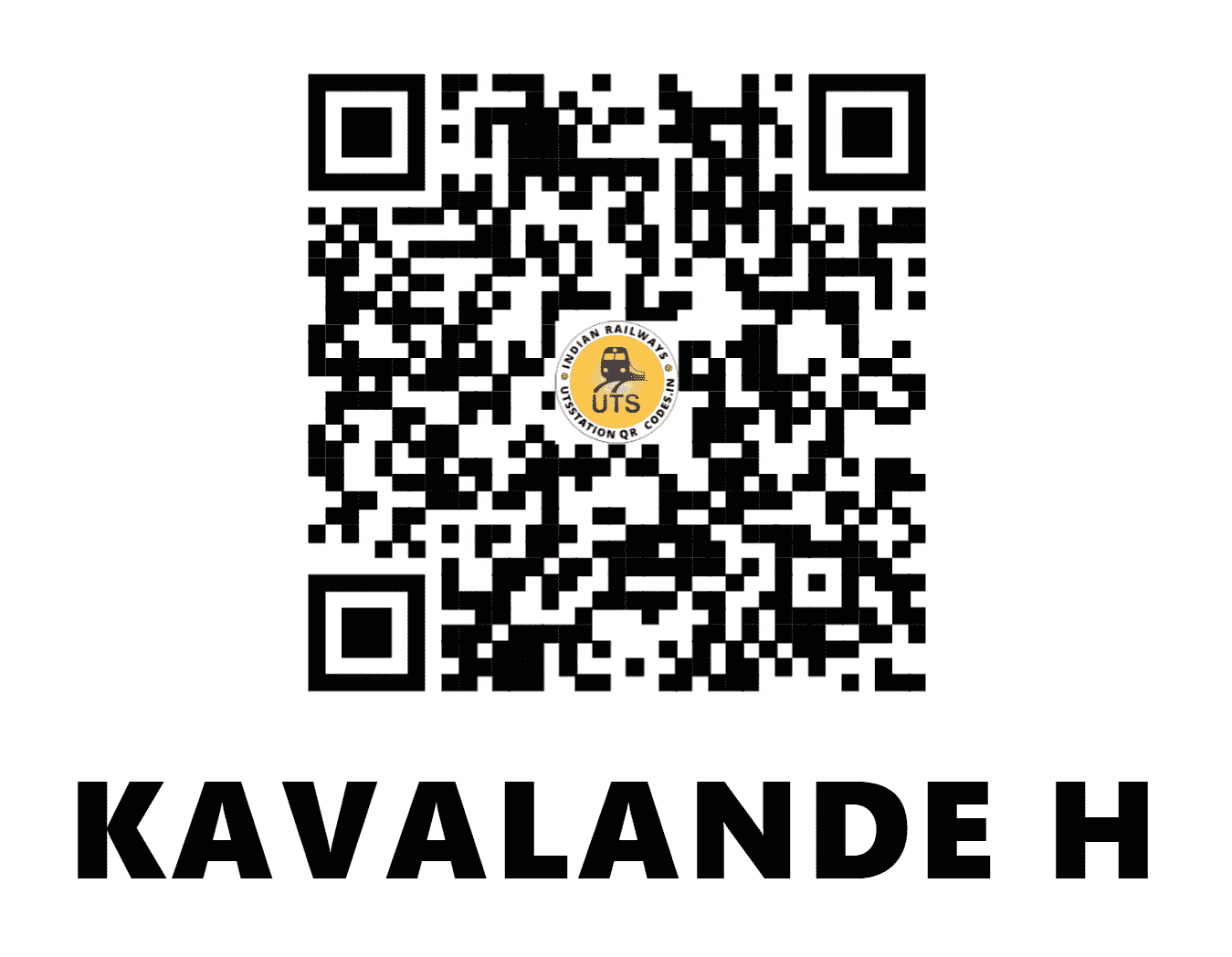 UTS QR Code for KAVALANDE H - KVE (SW - KARNATAKA)