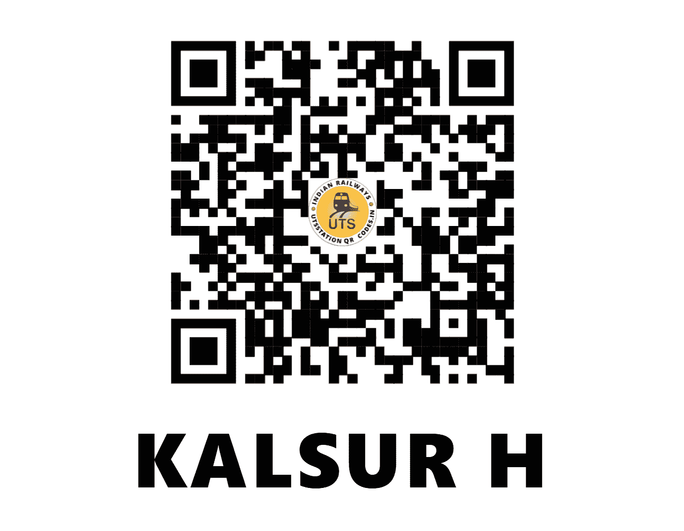 UTS QR Code for KALSUR H - KVS (SW - KARNATAKA)