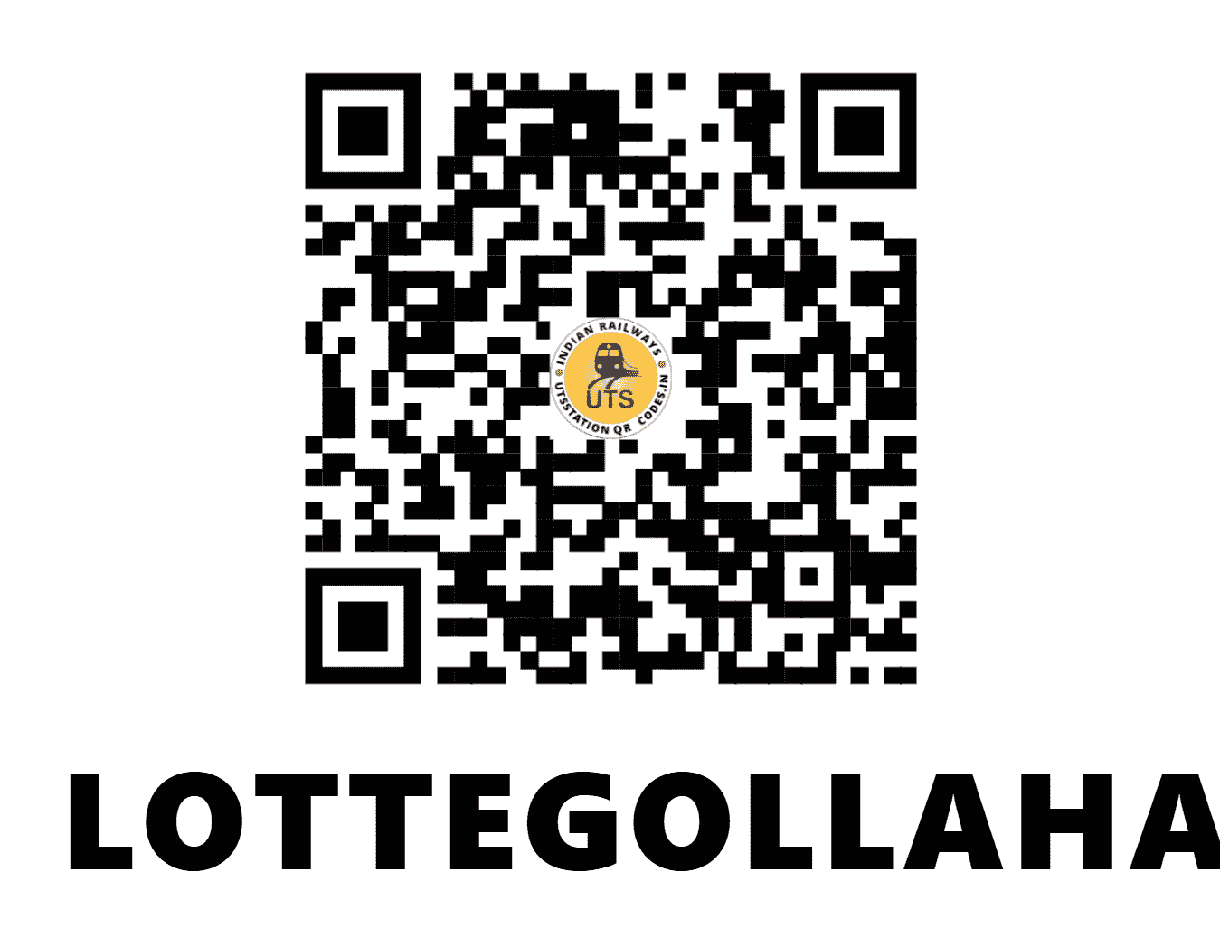 UTS QR Code for LOTTEGOLLAHALLI - LOGH (SW - KARNATAKA)