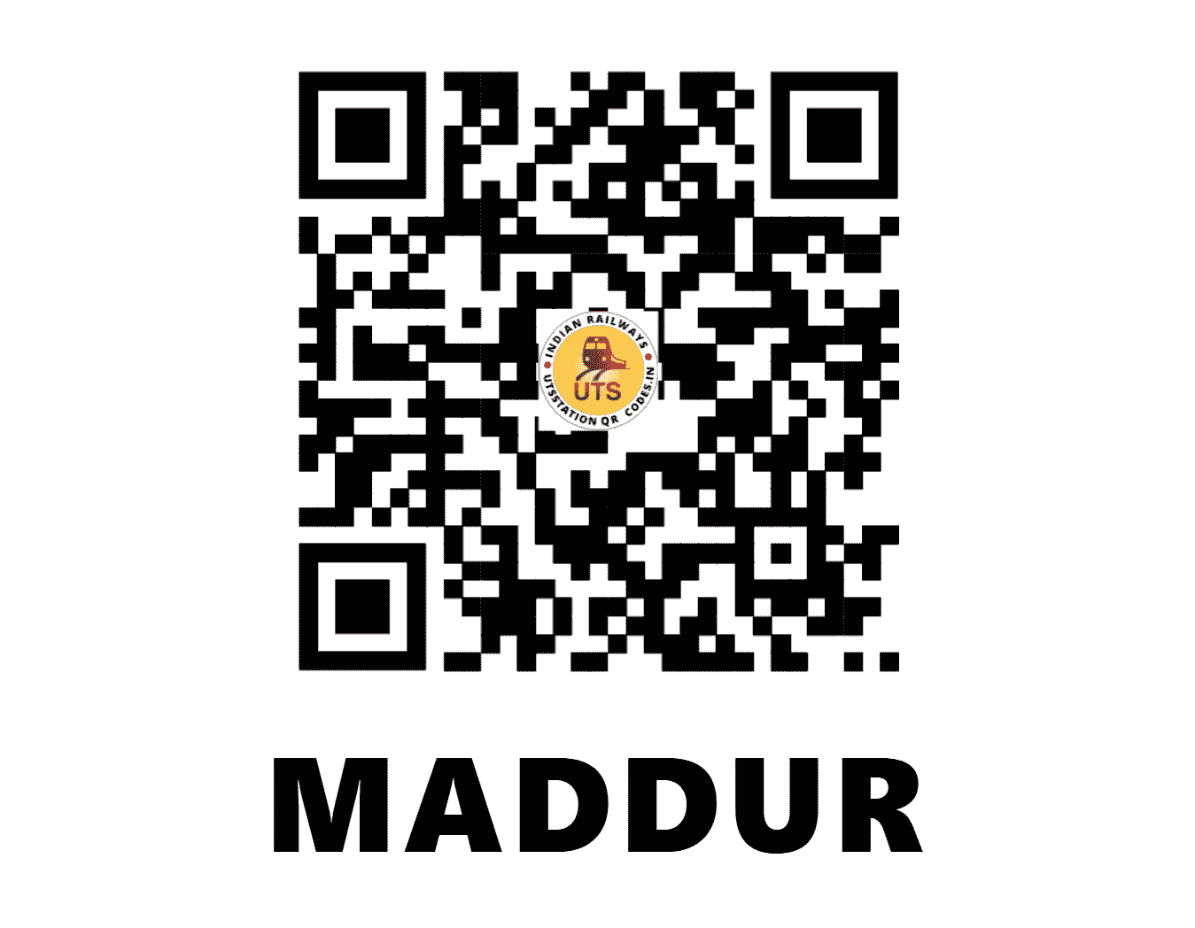 UTS QR Code for MADDUR - MAD (SW - KARNATAKA)