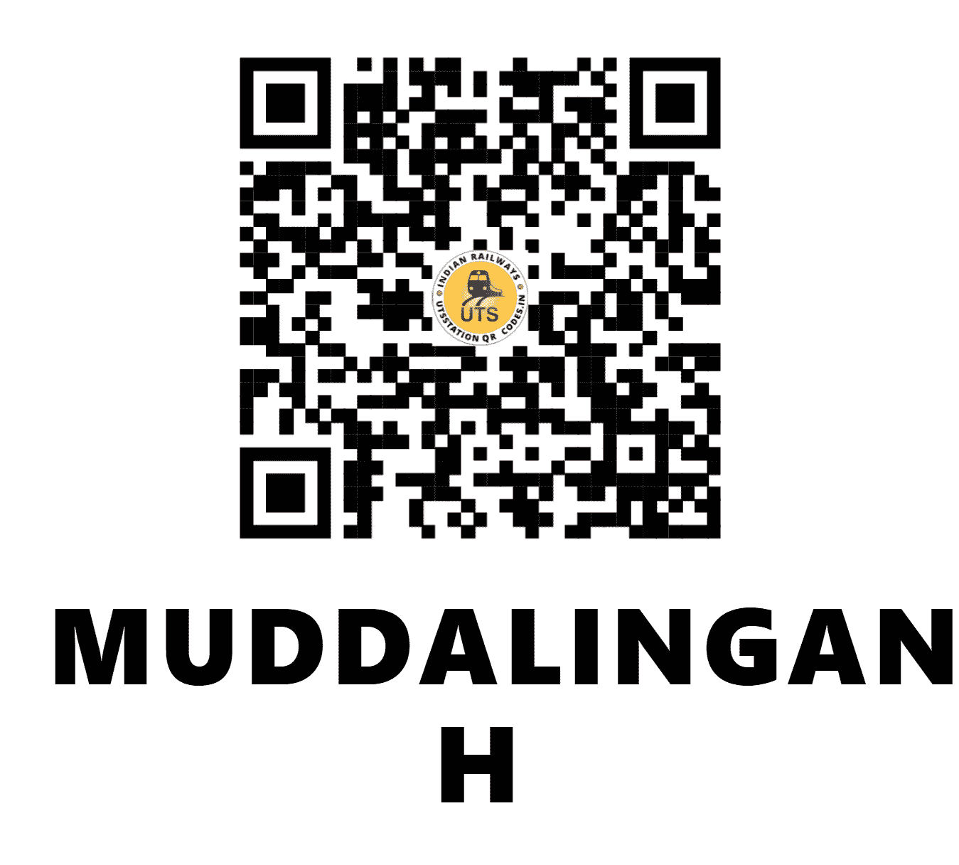 UTS QR Code for MUDDALINGANAHALLI H - MDLL (SW - KARNATAKA)