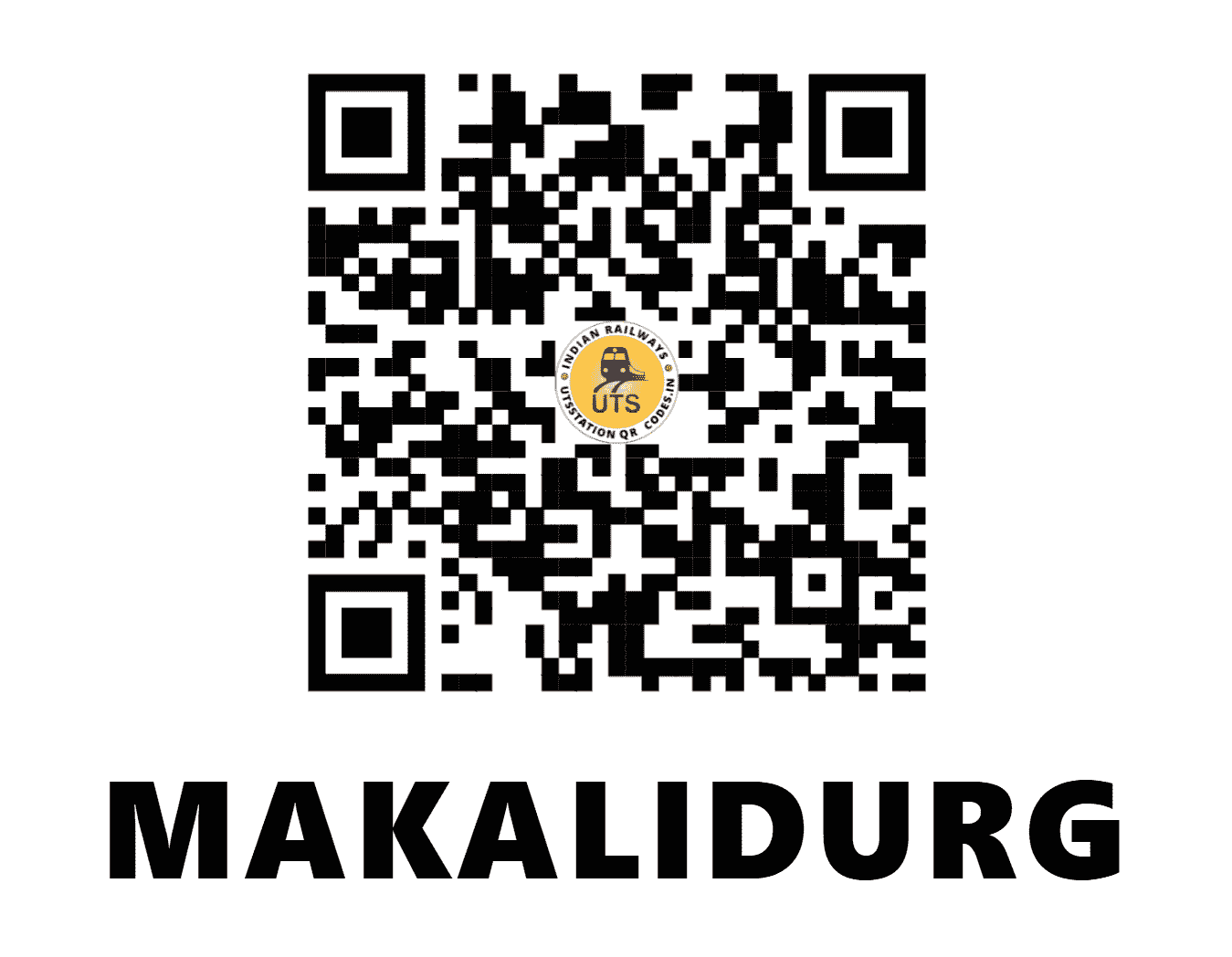 UTS QR Code for MAKALIDURG - MKL (SW - KARNATAKA)