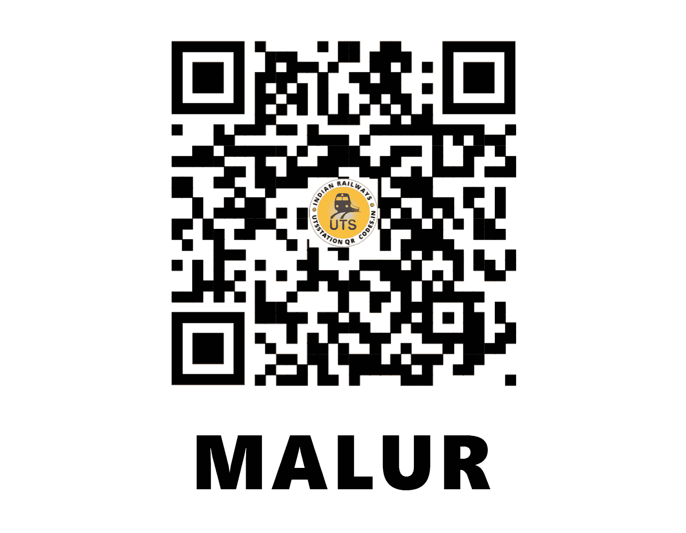 UTS QR Code for MALUR - MLO (SW - KARNATAKA)
