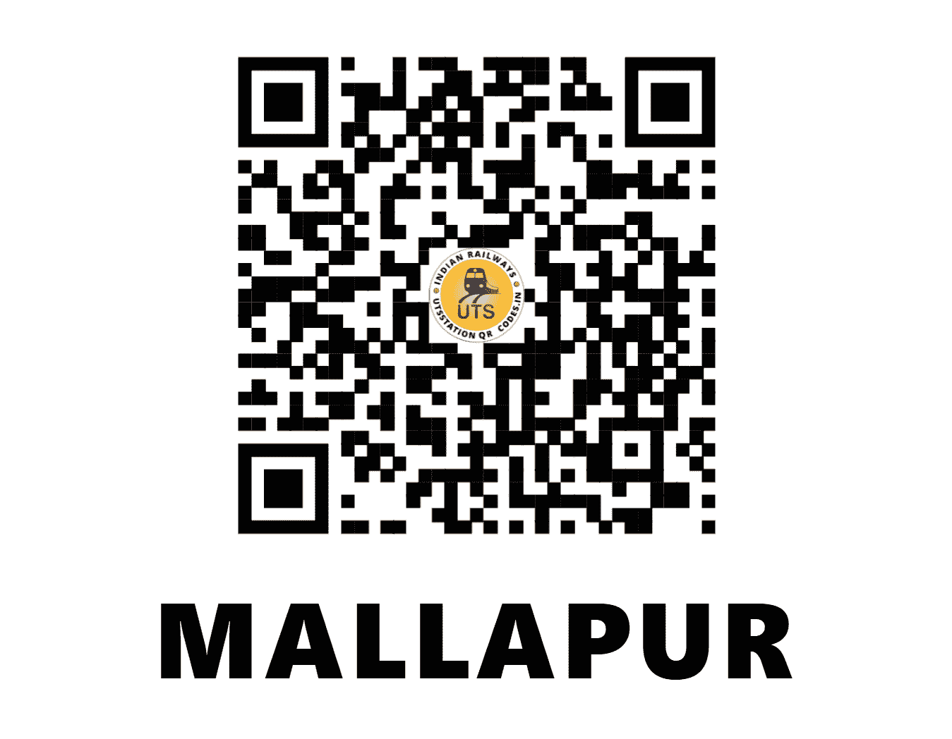 UTS QR Code for MALLAPUR - MLP (SW - KARNATAKA)