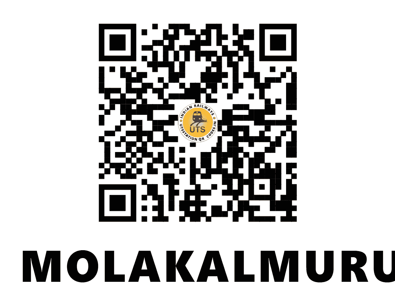 UTS QR Code for MOLAKALMURU - MOMU (SW - KARNATAKA)