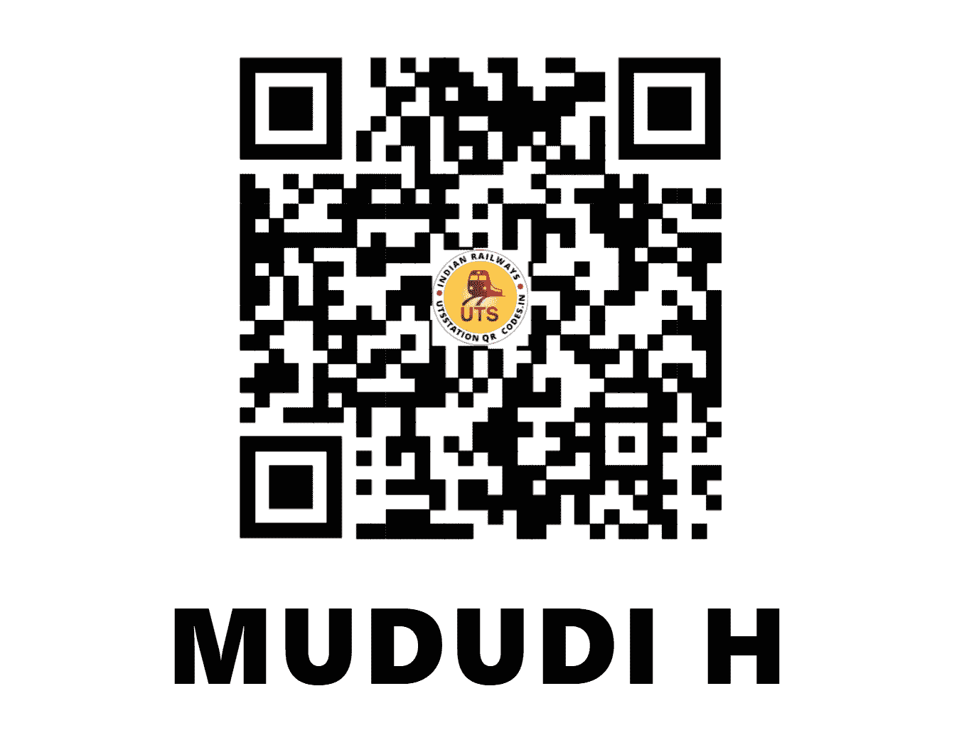 UTS QR Code for MUDUDI H - MUDI (SW - KARNATAKA)