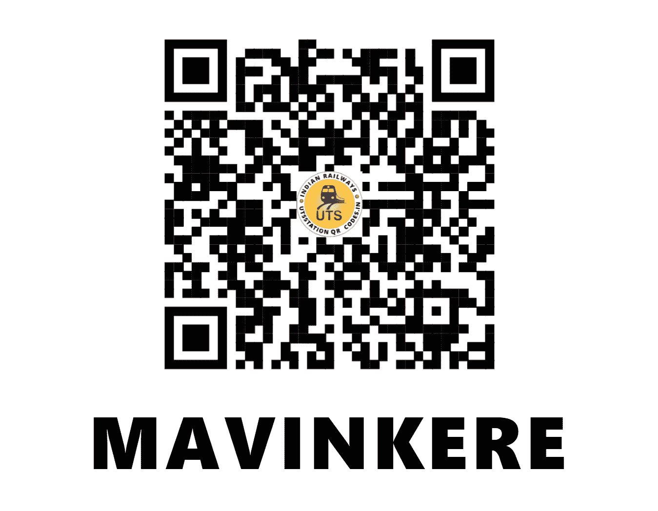UTS QR Code for MAVINKERE - MVC (SW - KARNATAKA)