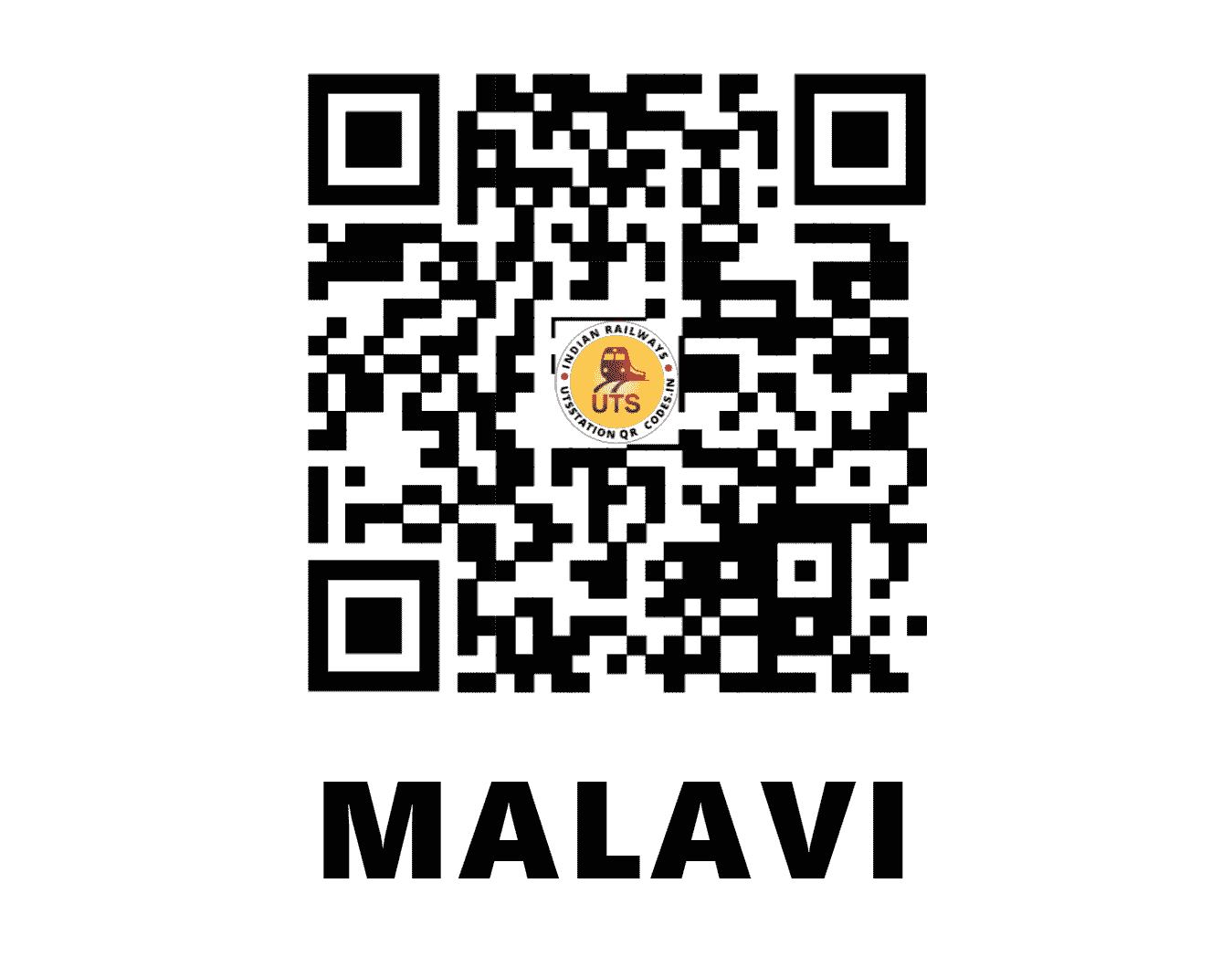 UTS QR Code for MALAVI - MVY (SW - KARNATAKA)