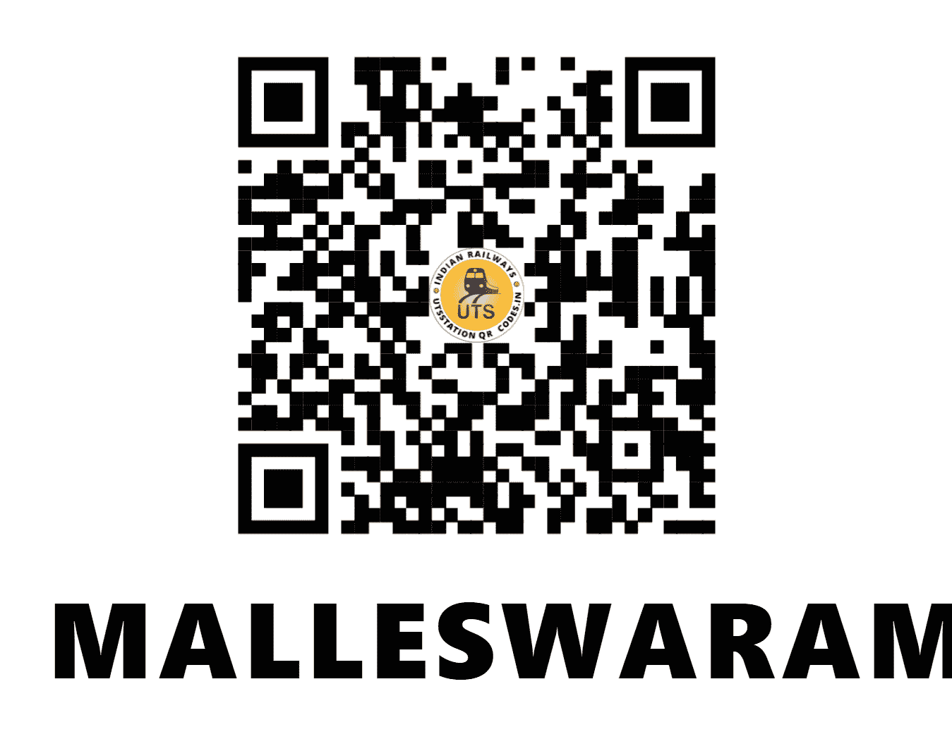 UTS QR Code for MALLESWARAM - MWM (SW - KARNATAKA)