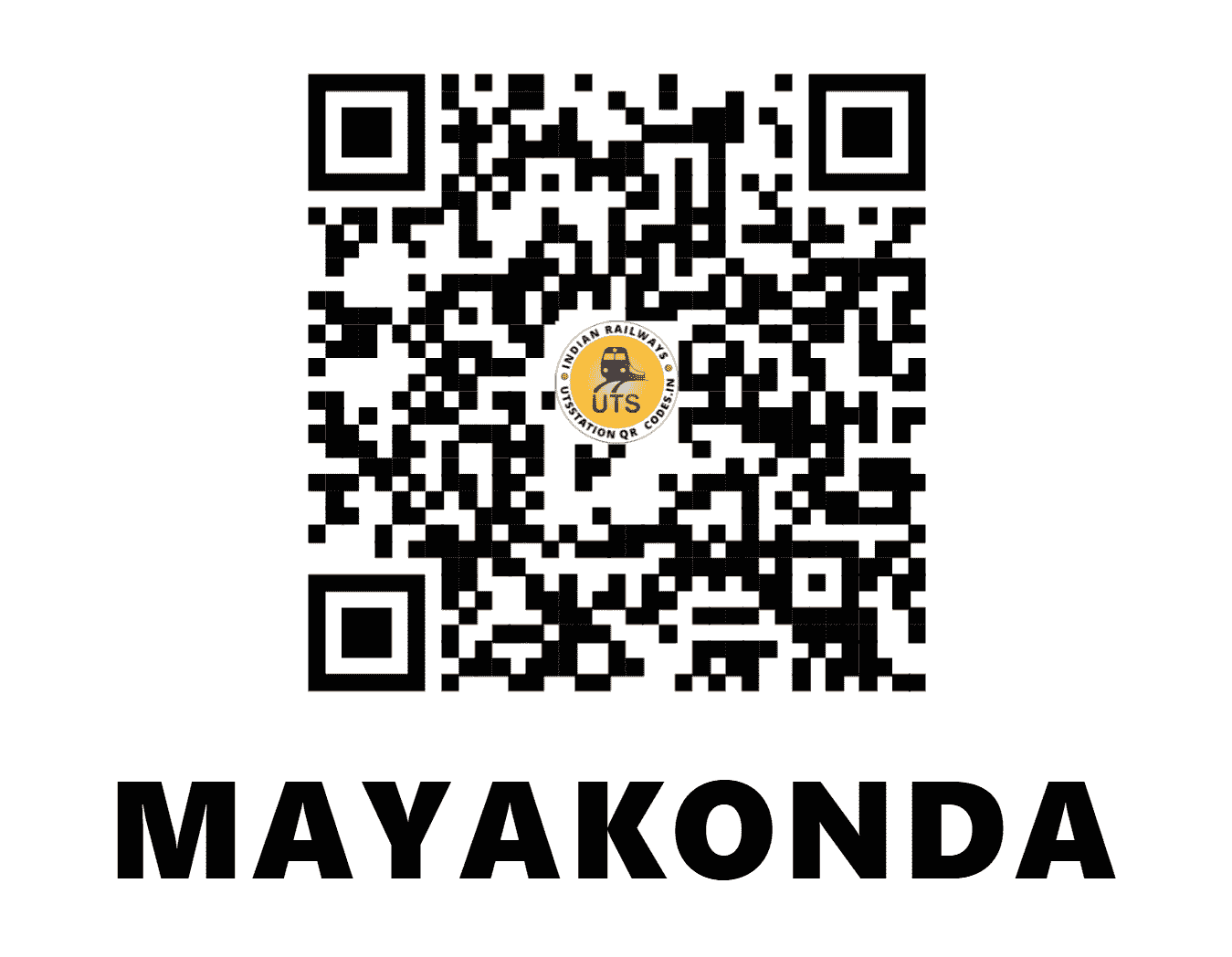 UTS QR Code for MAYAKONDA - MYK (SW - KARNATAKA)